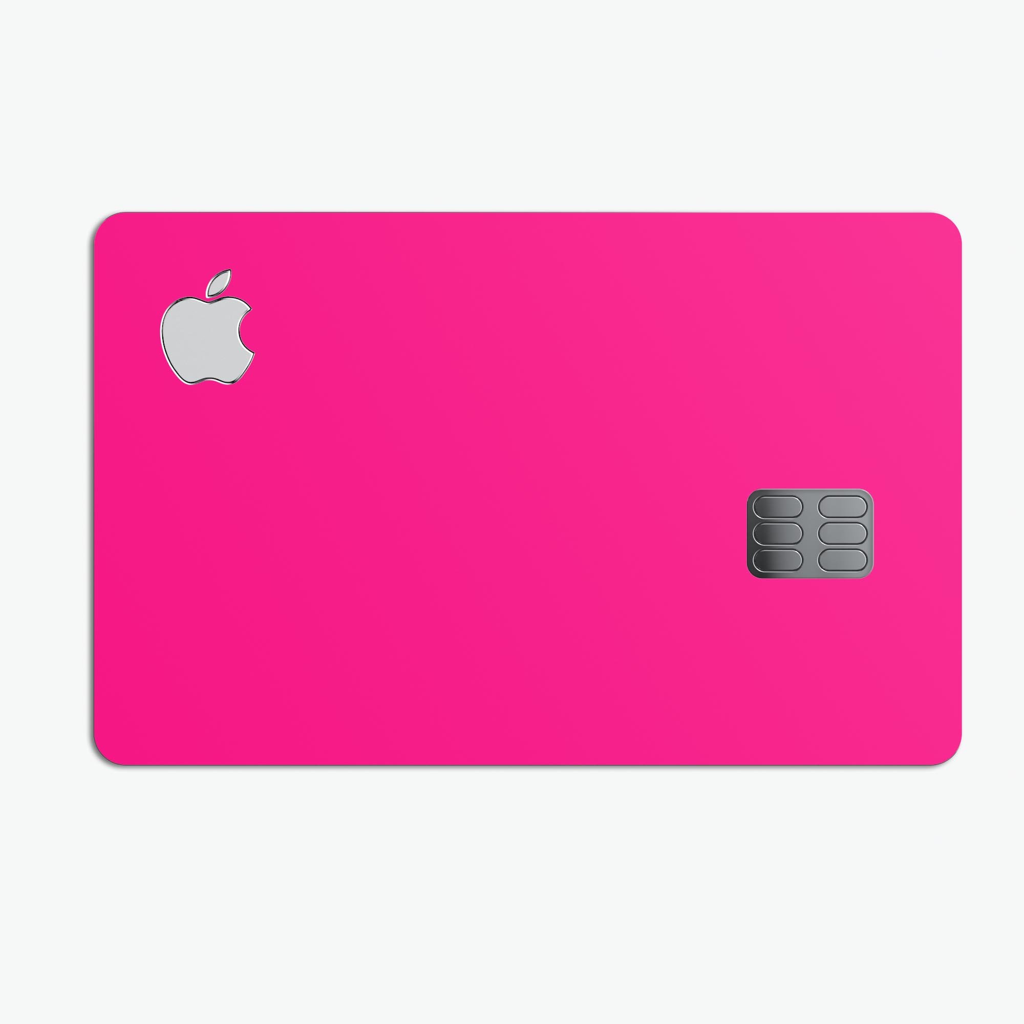 Solid Pink V2 decal skin for Apple Card, showcasing premium vinyl protection with a stylish finish.