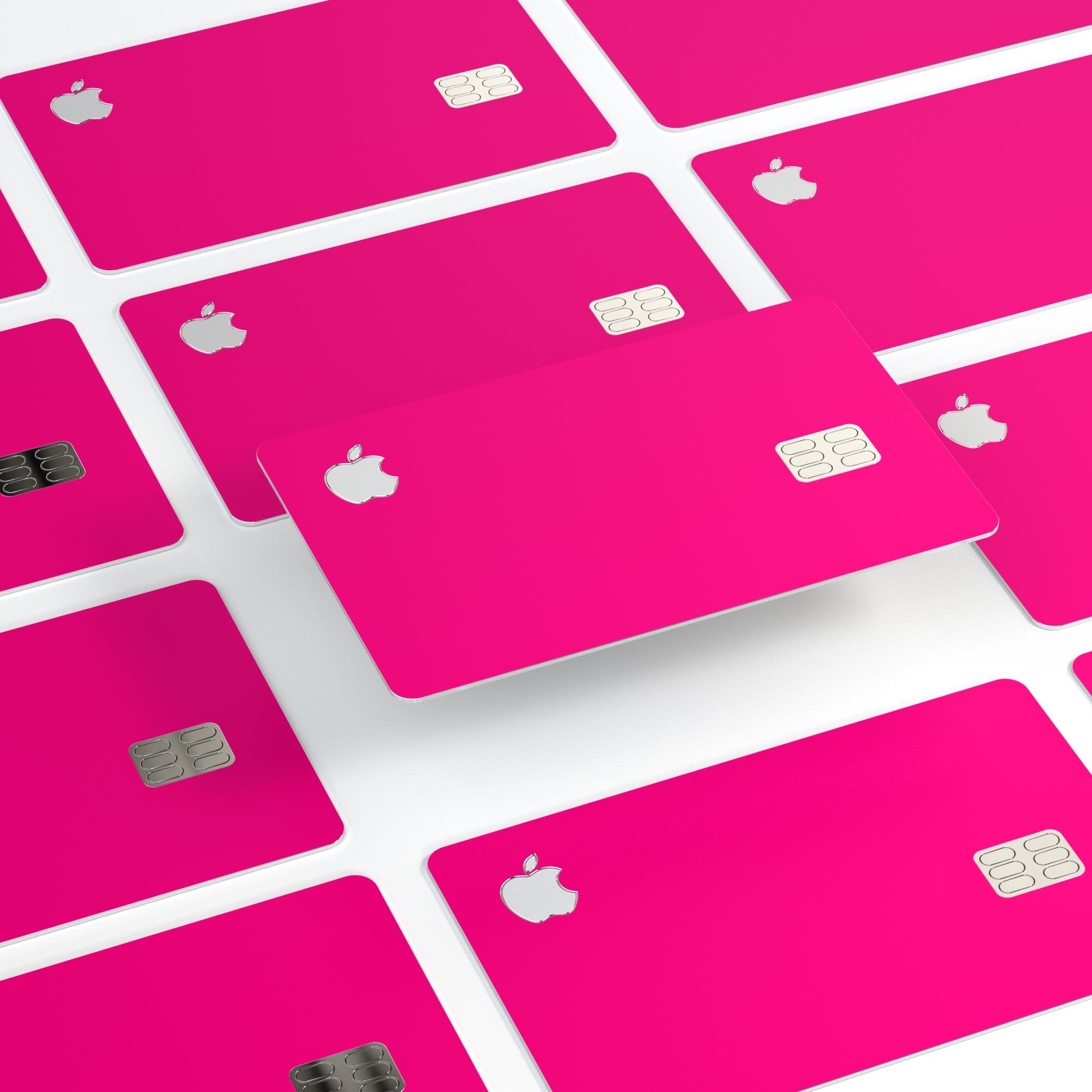 Solid Pink V2 decal skin for Apple Card, showcasing premium vinyl protection with a stylish finish.
