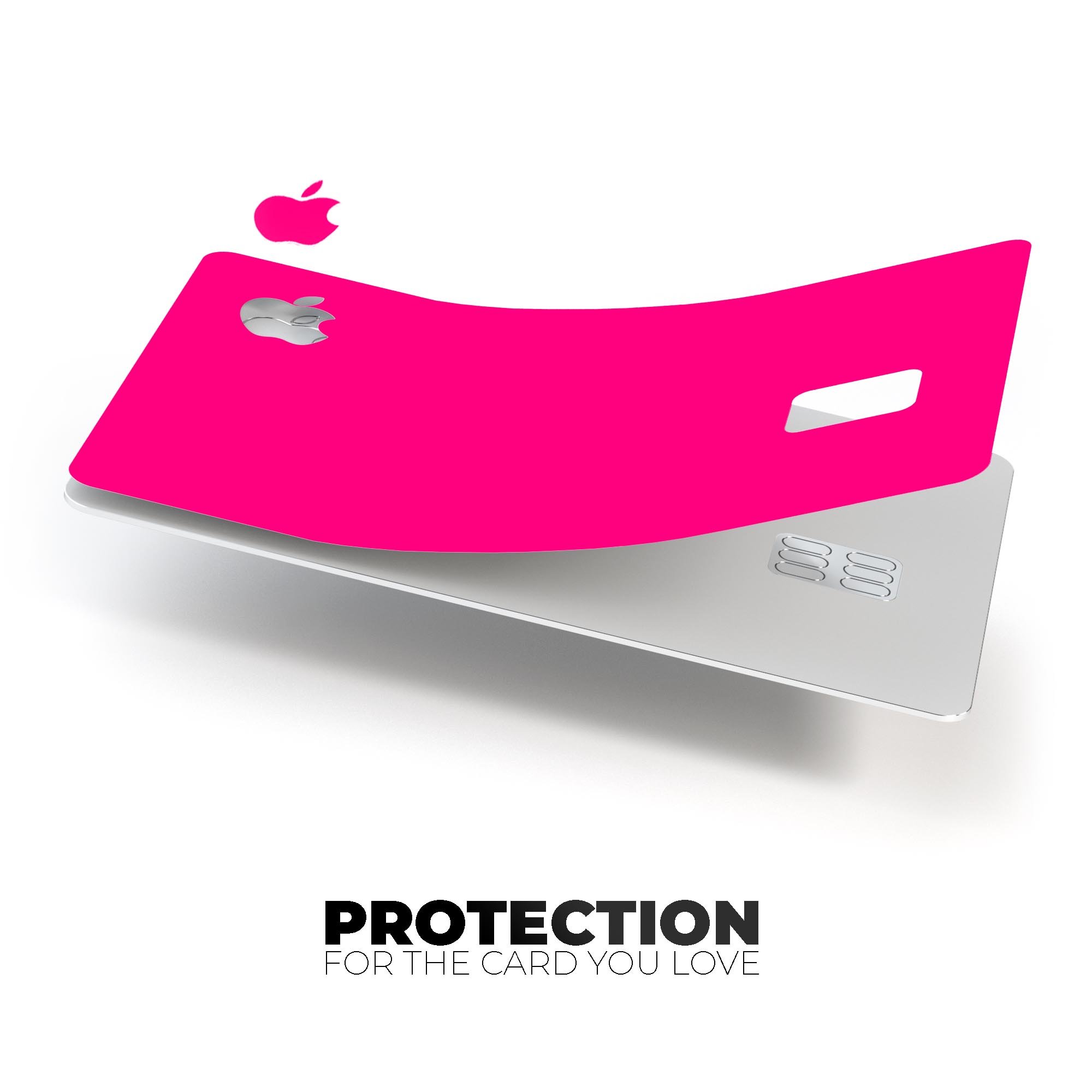 Solid Pink V2 decal skin for Apple Card, showcasing premium vinyl protection with a stylish finish.