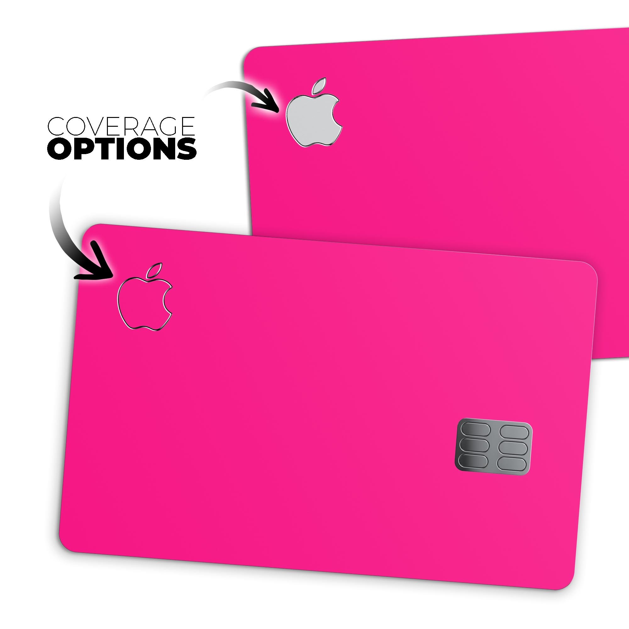 Solid Pink V2 decal skin for Apple Card, showcasing premium vinyl protection with a stylish finish.