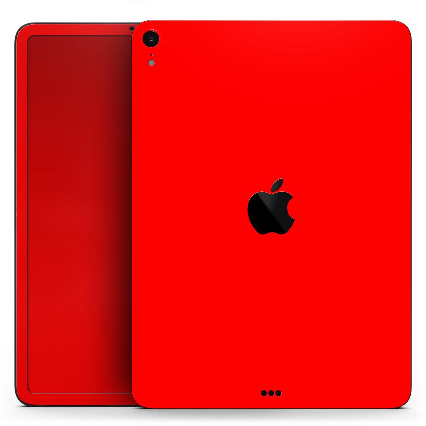 Solid Red Full Body Skin Decal for Apple iPad Pro 12.9" and 11", showcasing vibrant color and premium 3M material.
