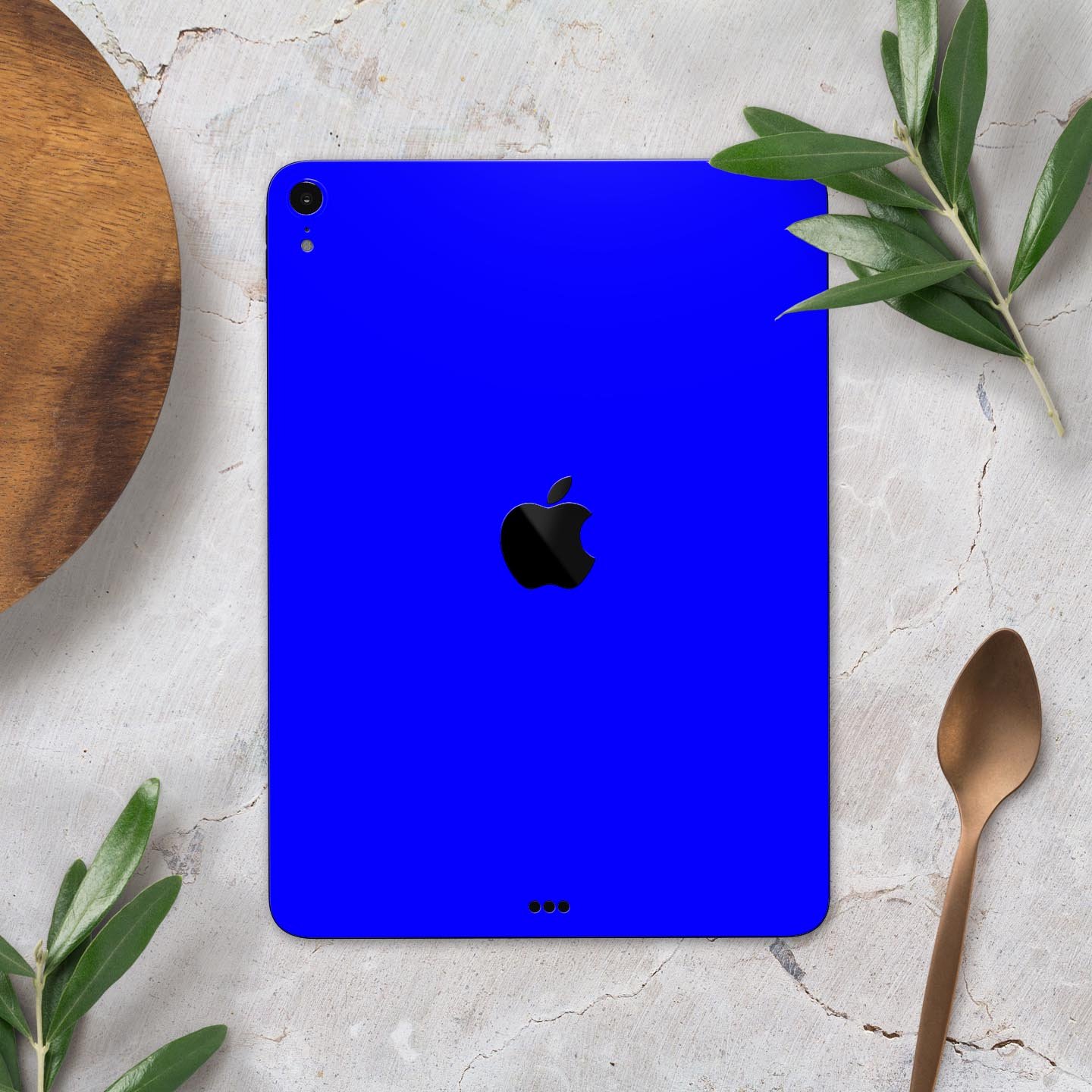 Solid Royal Blue full body skin decal for Apple iPad Pro 12.9", showcasing premium 3M materials and sleek design.