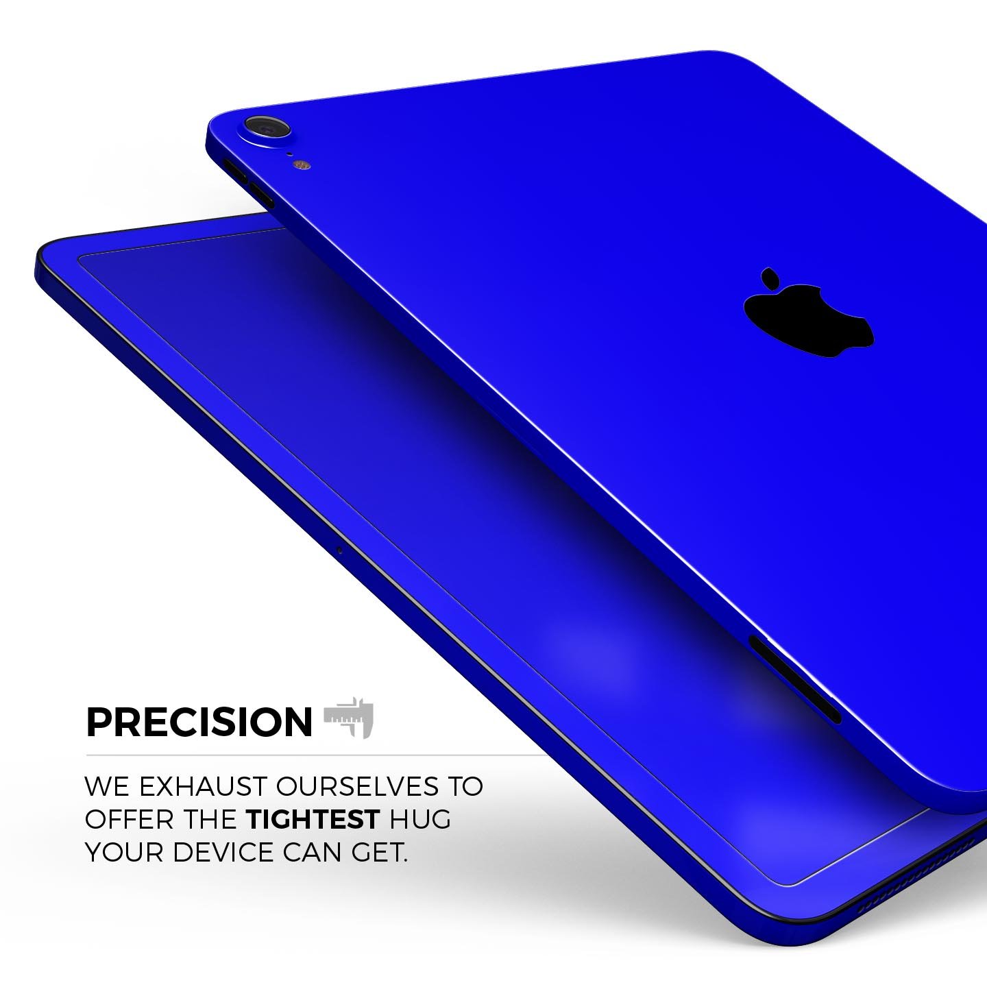 Solid Royal Blue full body skin decal for Apple iPad Pro 12.9", showcasing premium 3M materials and sleek design.