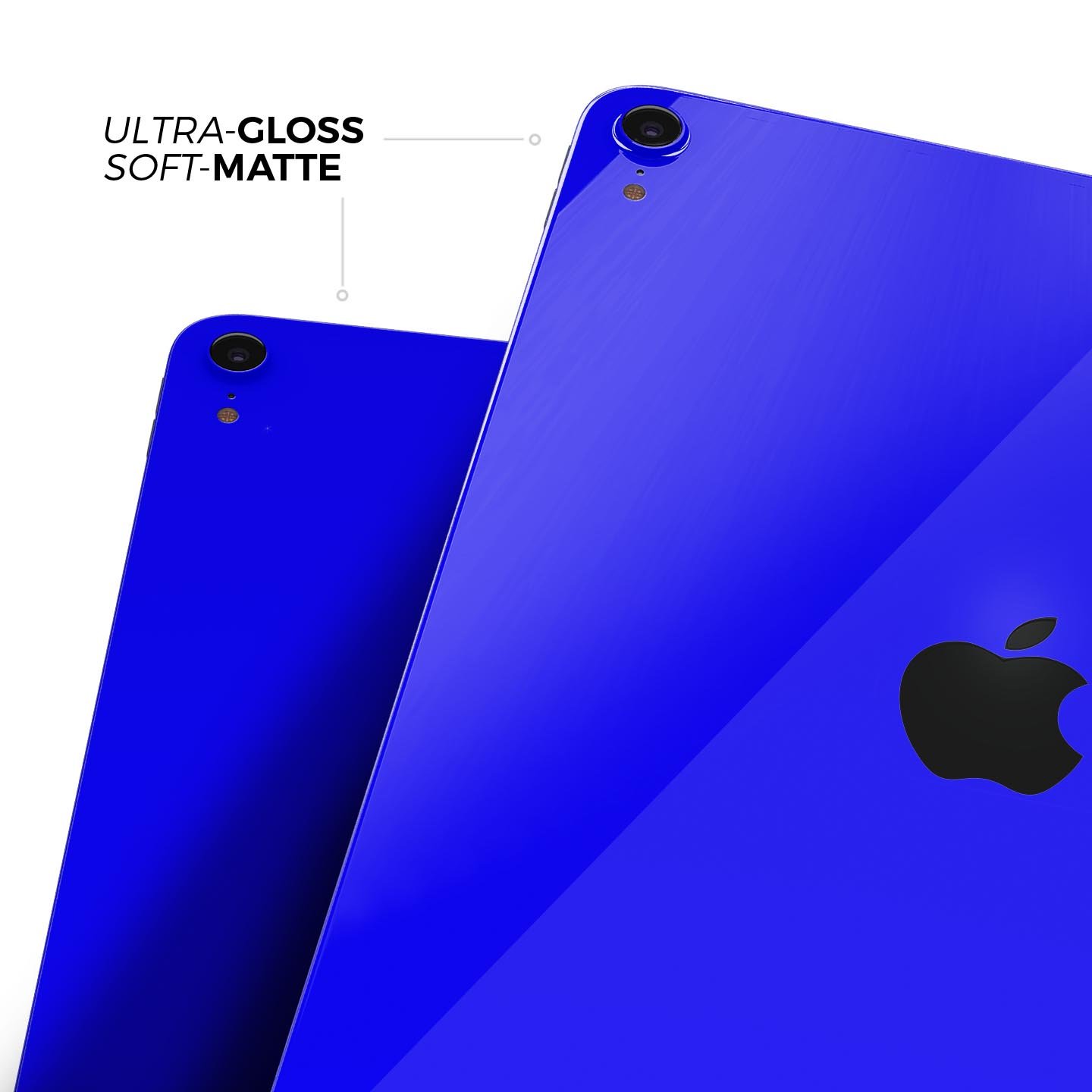 Solid Royal Blue full body skin decal for Apple iPad Pro 12.9", showcasing premium 3M materials and sleek design.