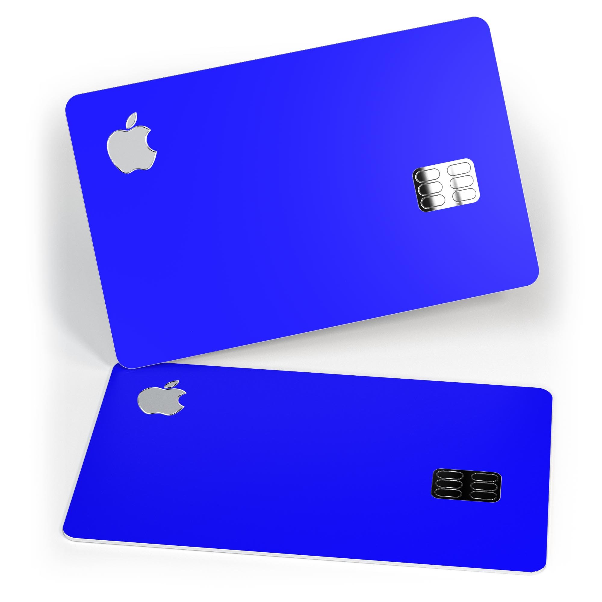 Solid Royal Blue Premium Protective Decal Skin-Kit for Apple Card, showcasing its vibrant color and sleek design.