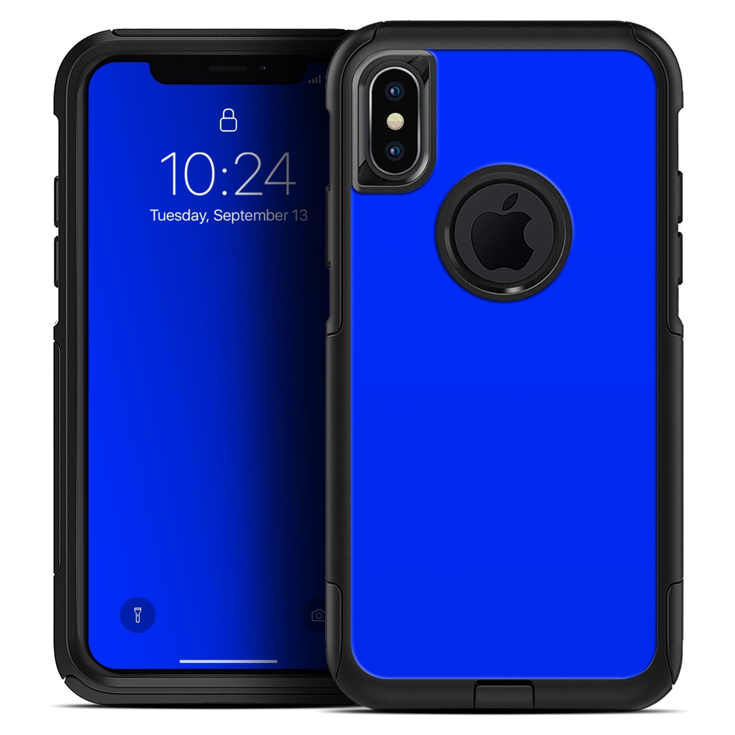 Solid Royal Blue Skin Kit designed for iPhone OtterBox Cases, showcasing its vibrant color and sleek design.