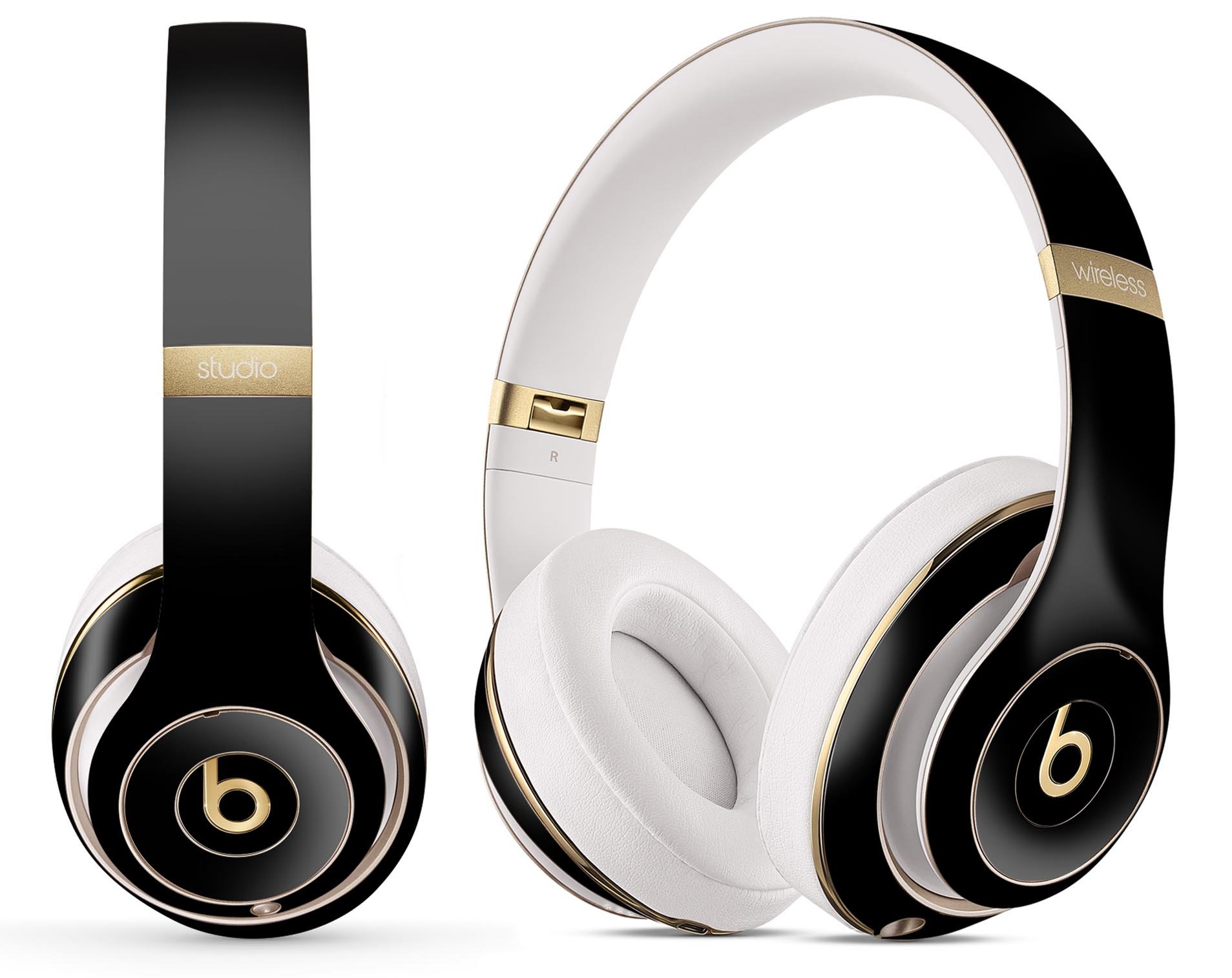 Solid State Black Full Body Skin Decal Wrap Kit for Beats by Dre, showcasing a sleek matte finish and precise fit.