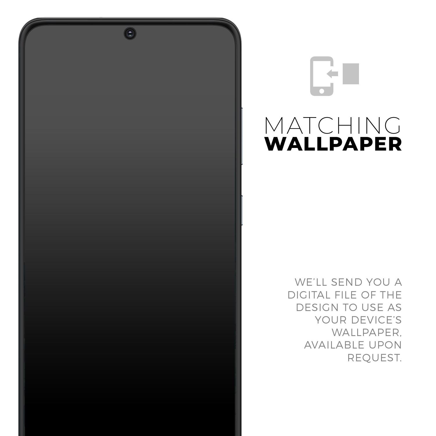 Solid State Black Full Body Skin Decal Wrap Kit for Samsung Galaxy, showcasing a sleek matte finish and precise cut-outs for buttons and ports.