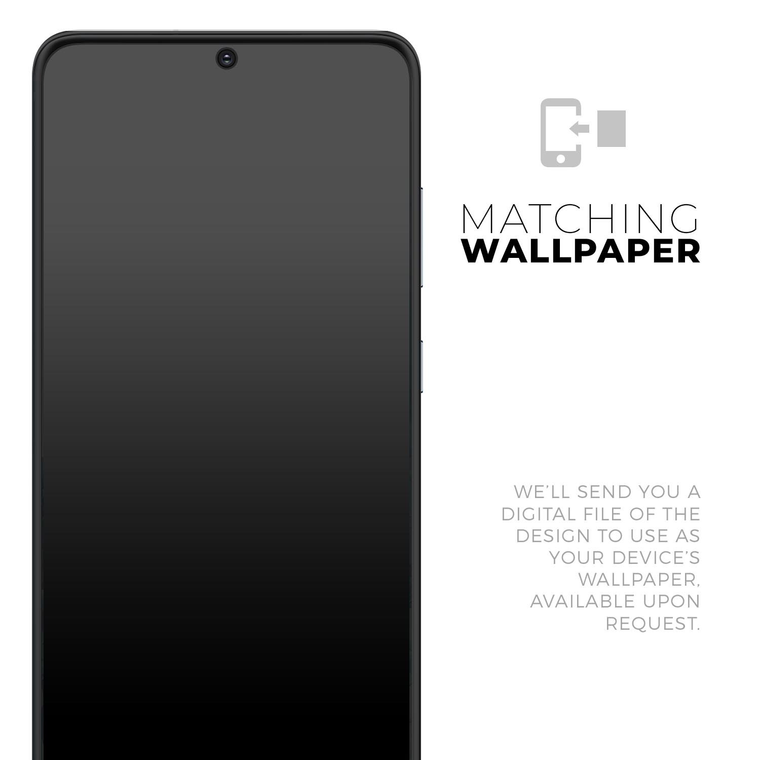 Solid State Black Skin-Kit for Samsung Galaxy S20, showcasing sleek design and premium vinyl material.