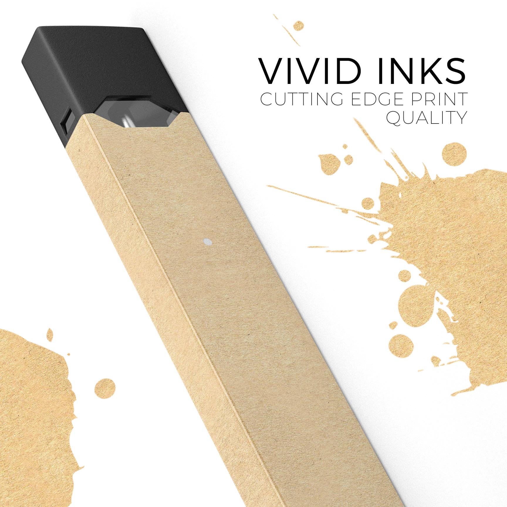 Solid Tan Surface skin-wrap sticker designed for JUUL vaping device, showcasing premium vinyl material and precise cut.