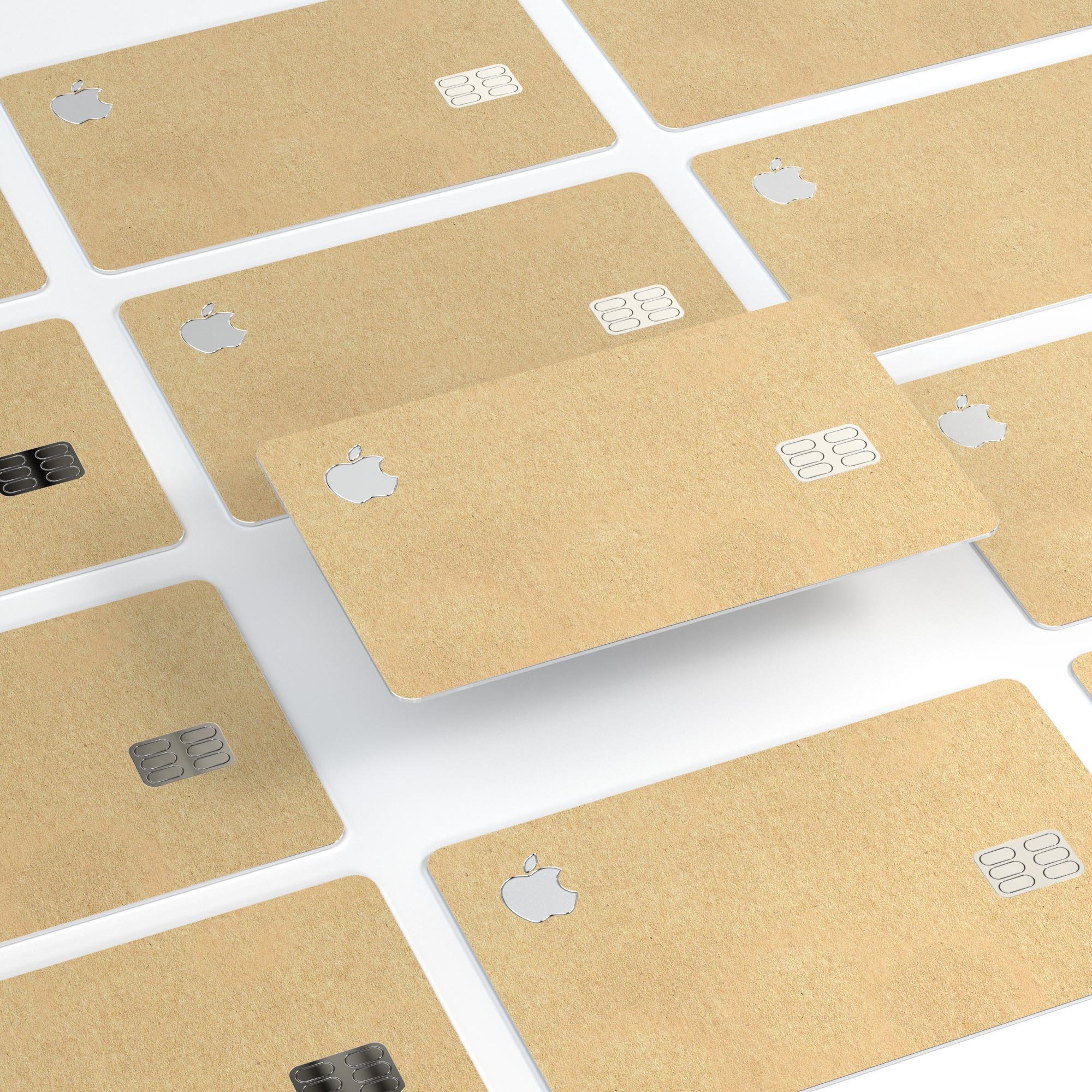 Solid Tan Surface decal skin-kit for Apple Card, showcasing premium vinyl material and bubble-free installation.