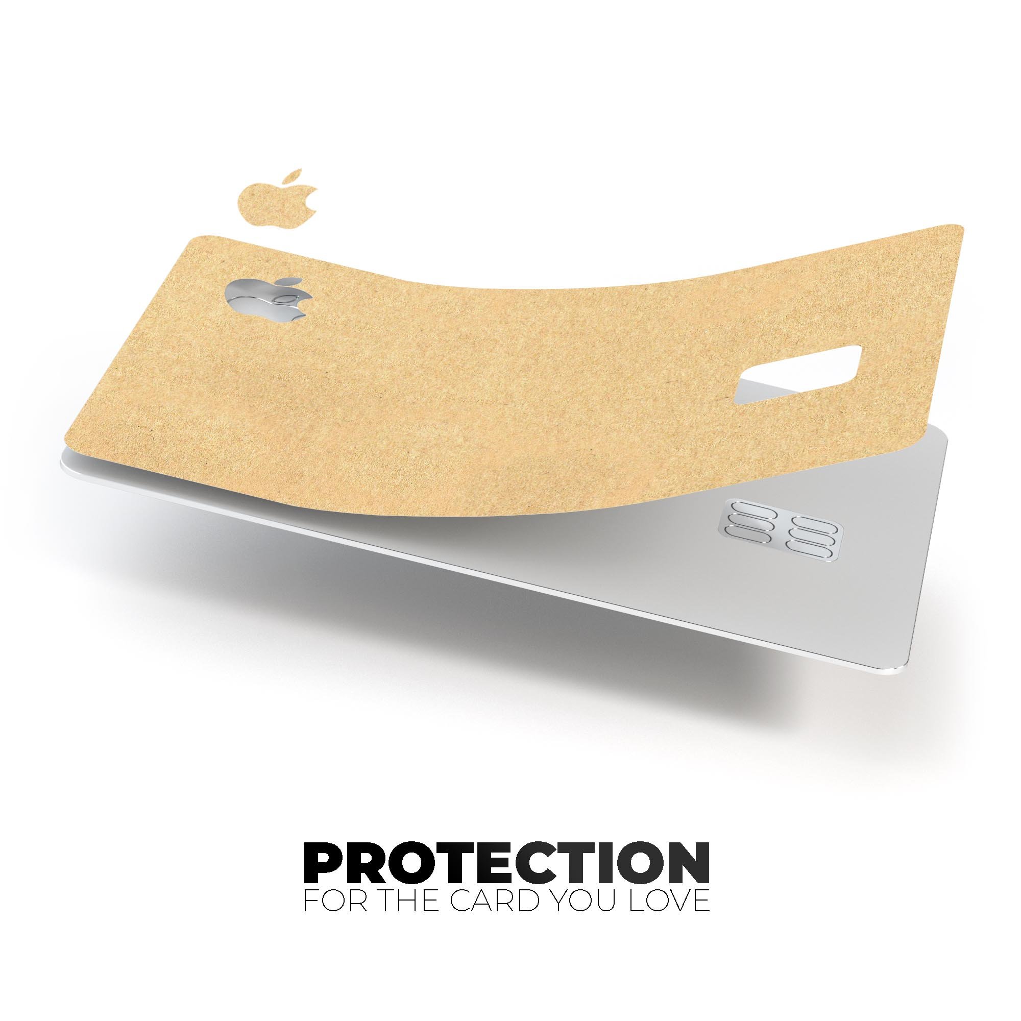 Solid Tan Surface decal skin-kit for Apple Card, showcasing premium vinyl material and bubble-free installation.