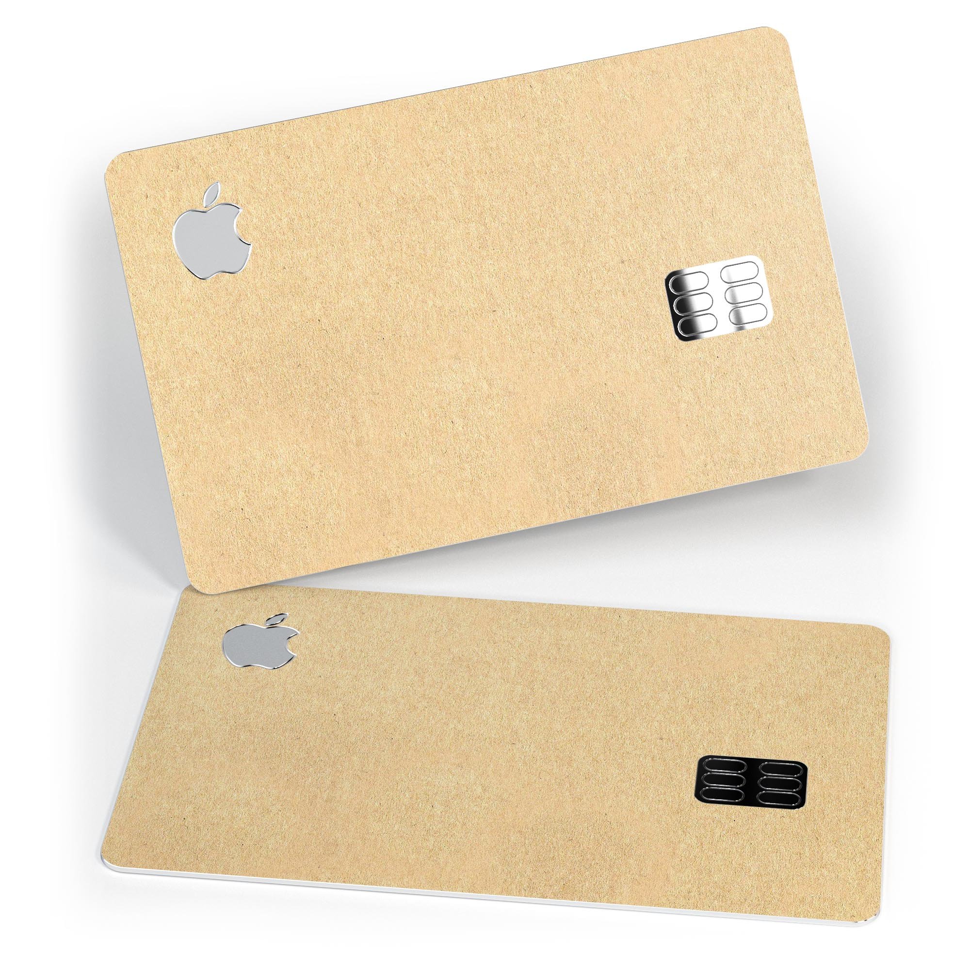Solid Tan Surface decal skin-kit for Apple Card, showcasing premium vinyl material and bubble-free installation.