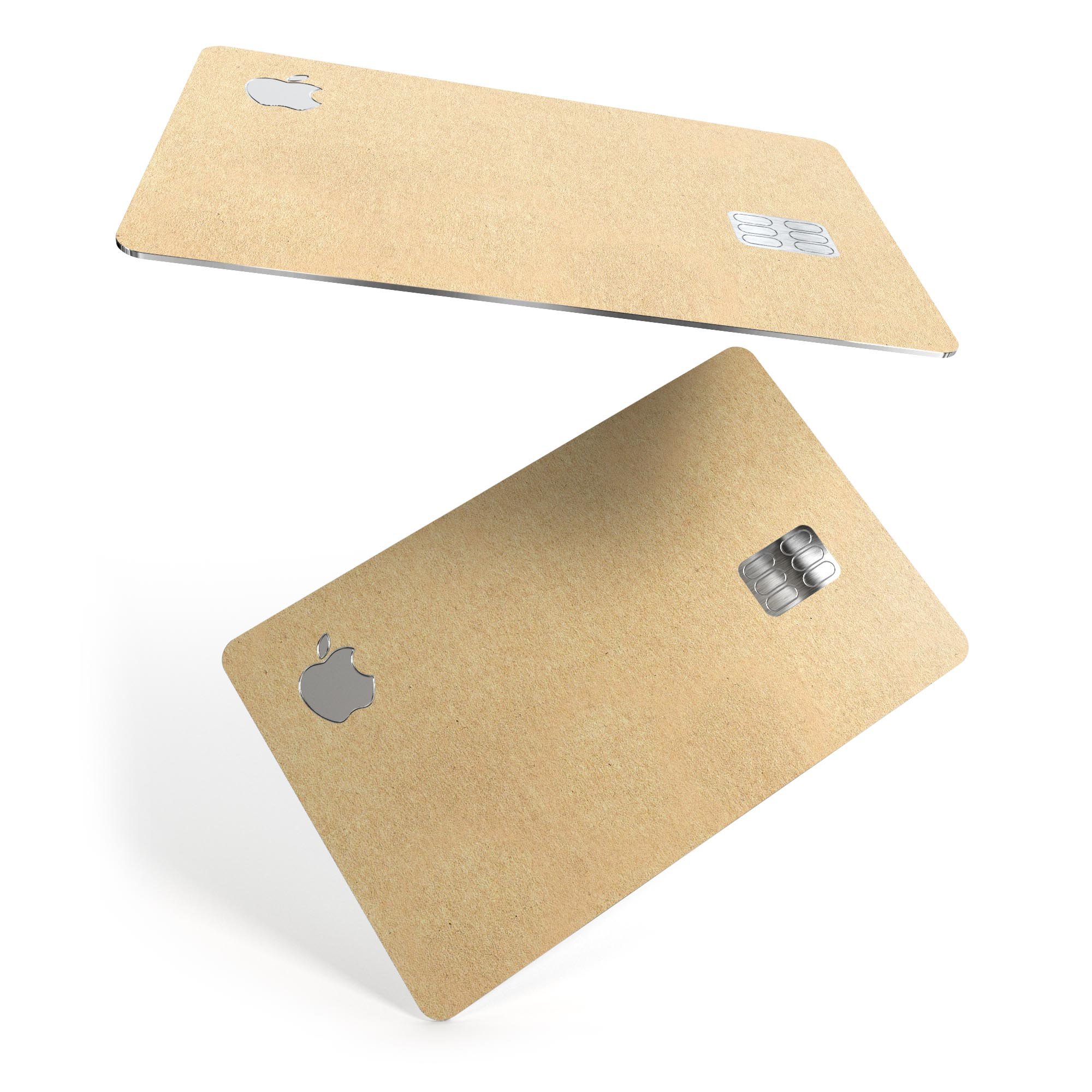 Solid Tan Surface decal skin-kit for Apple Card, showcasing premium vinyl material and bubble-free installation.