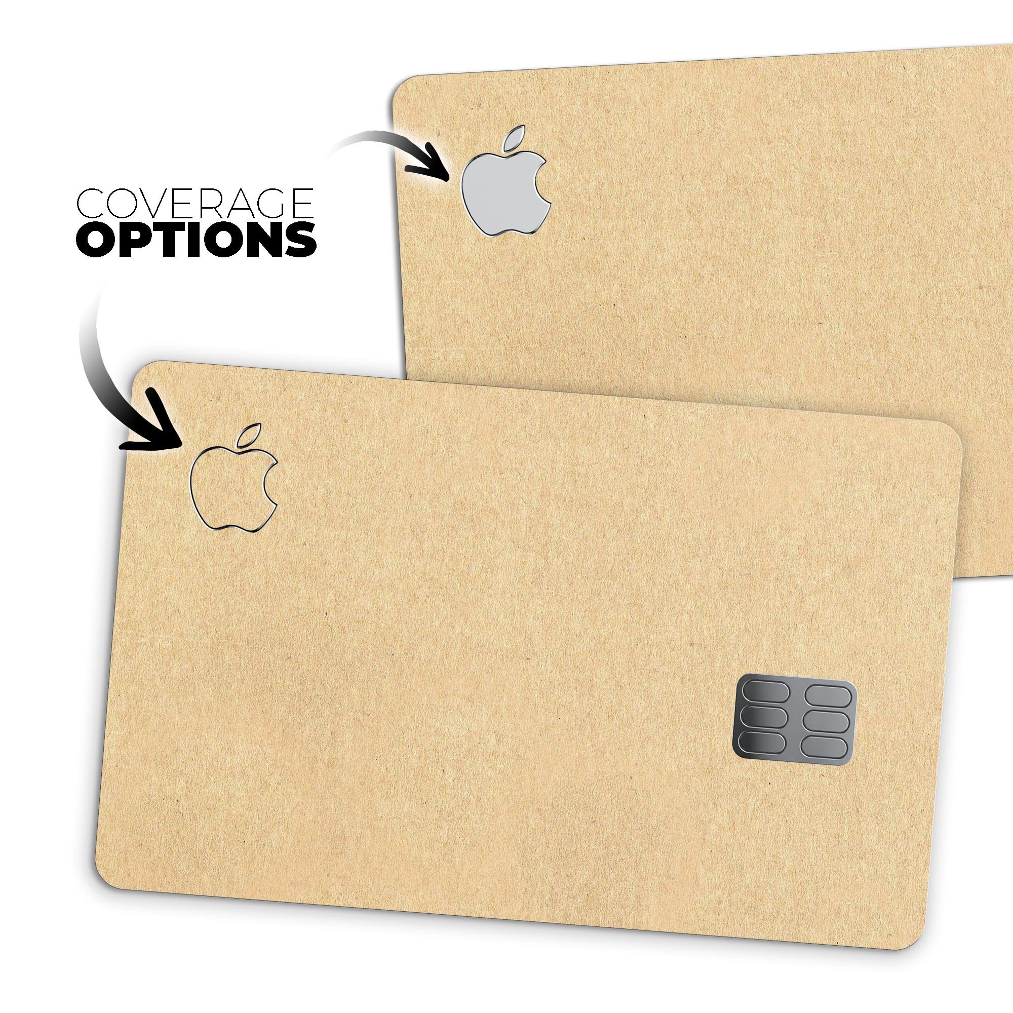 Solid Tan Surface decal skin-kit for Apple Card, showcasing premium vinyl material and bubble-free installation.