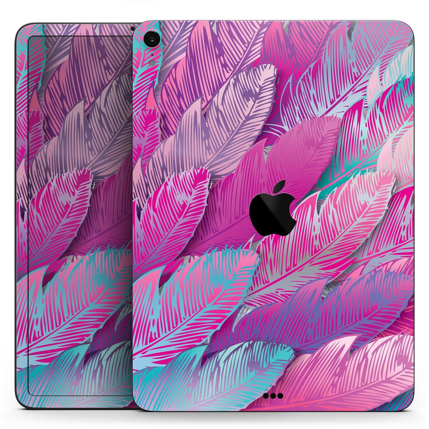 Colorful feathers Apple iPad case.