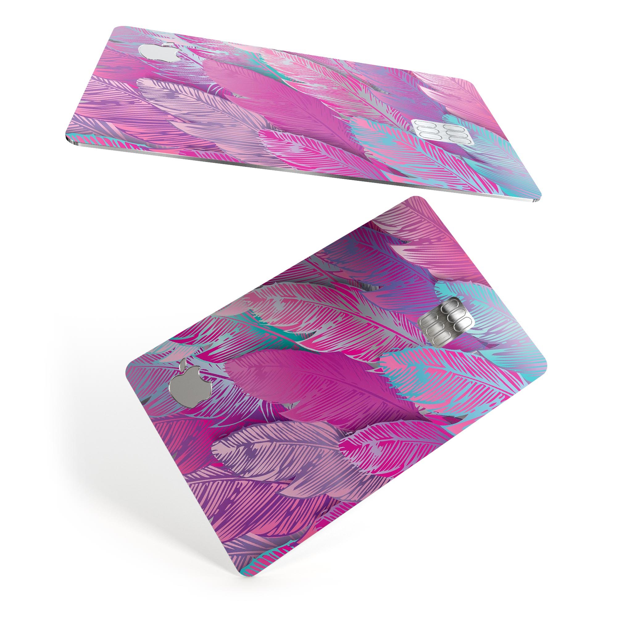 Spectral Vector Feathers decal skin kit for Apple Card, showcasing premium vinyl material and stylish finishes.