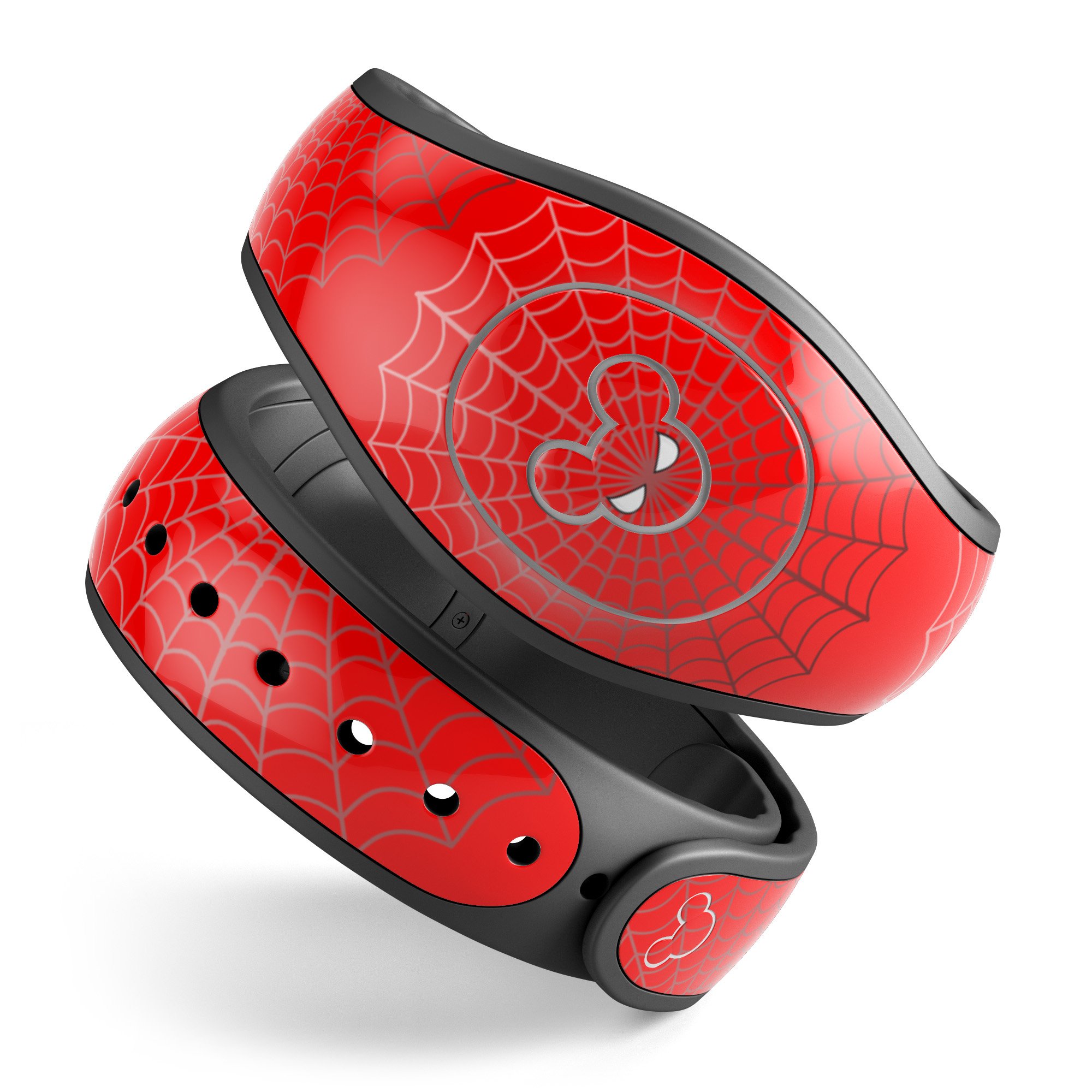 Spidey Mouse decal skin wrap kit for Disney Magic Band featuring vibrant colors and trendy design.