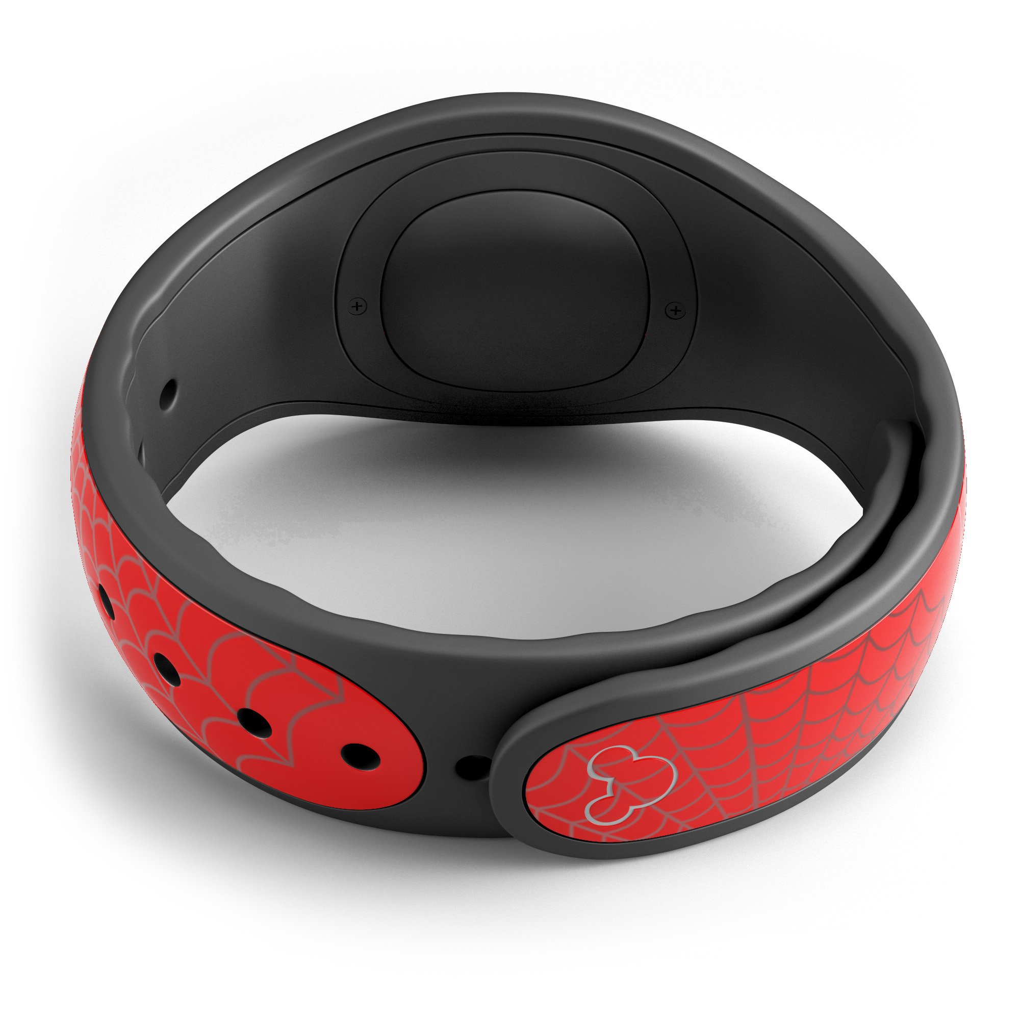 Spidey Mouse decal skin wrap kit for Disney Magic Band featuring vibrant colors and trendy design.