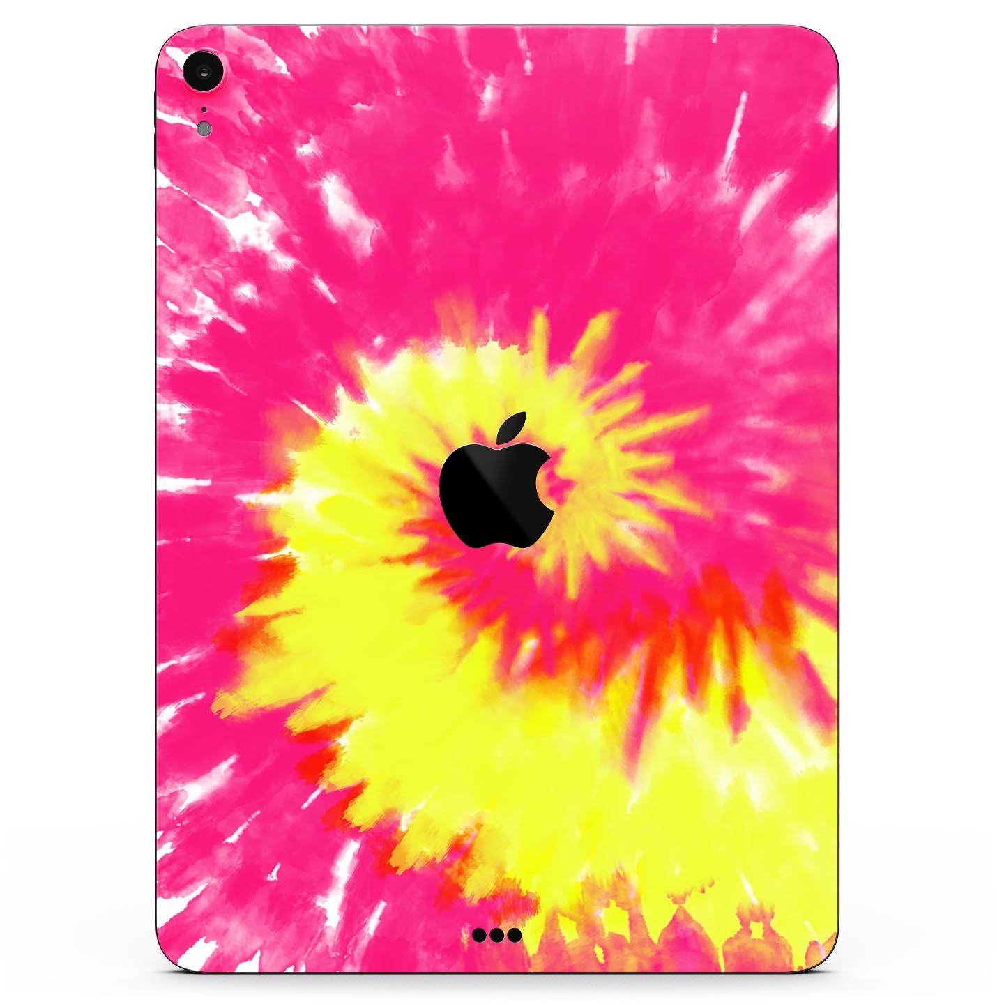 Spiral Tie Dye V2 Full Body Skin Decal for Apple iPad Pro 12.9, showcasing vibrant colors and a sleek design.