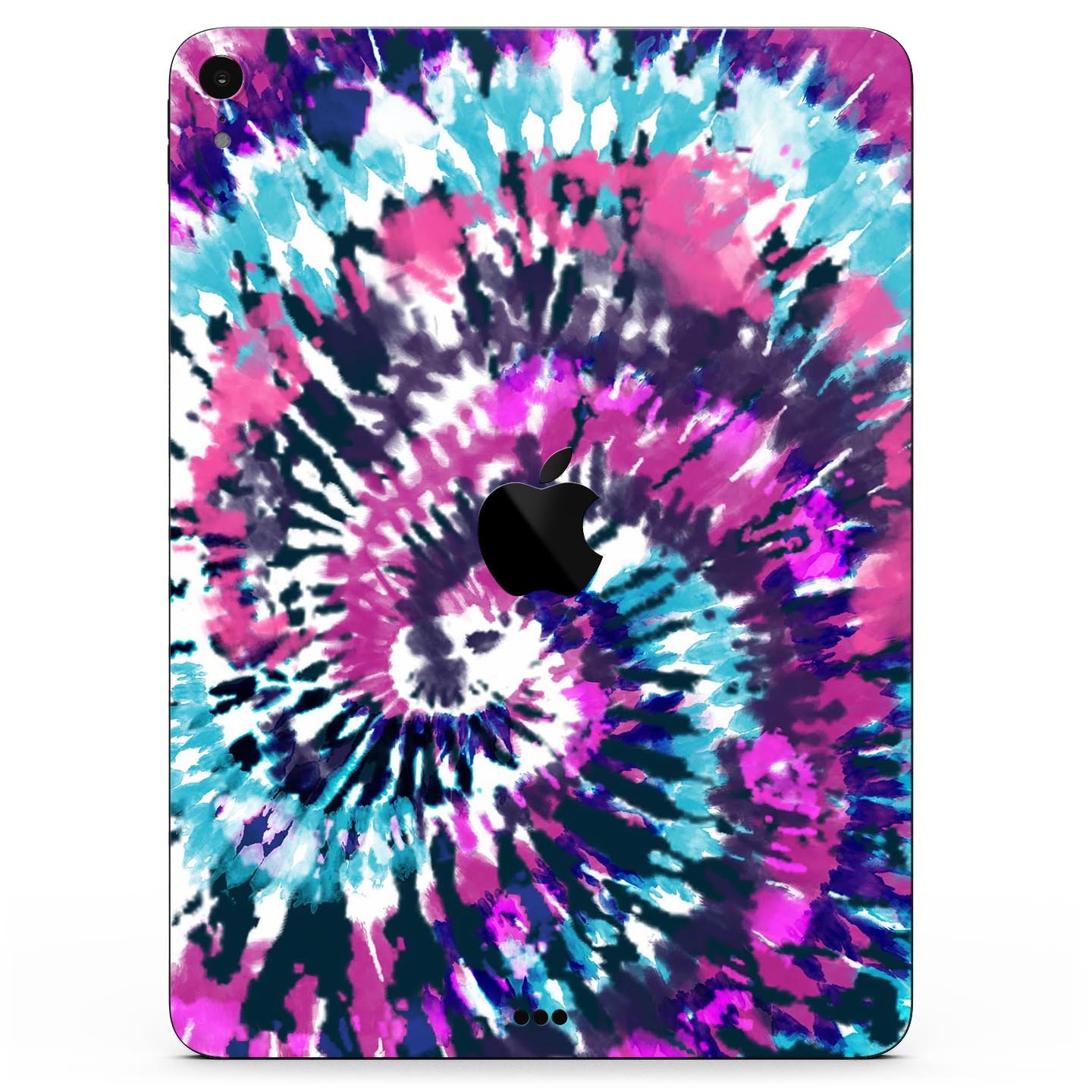 Spiral Tie Dye V3 skin decal for Apple iPad Pro 12.9", showcasing vibrant colors and a sleek design.