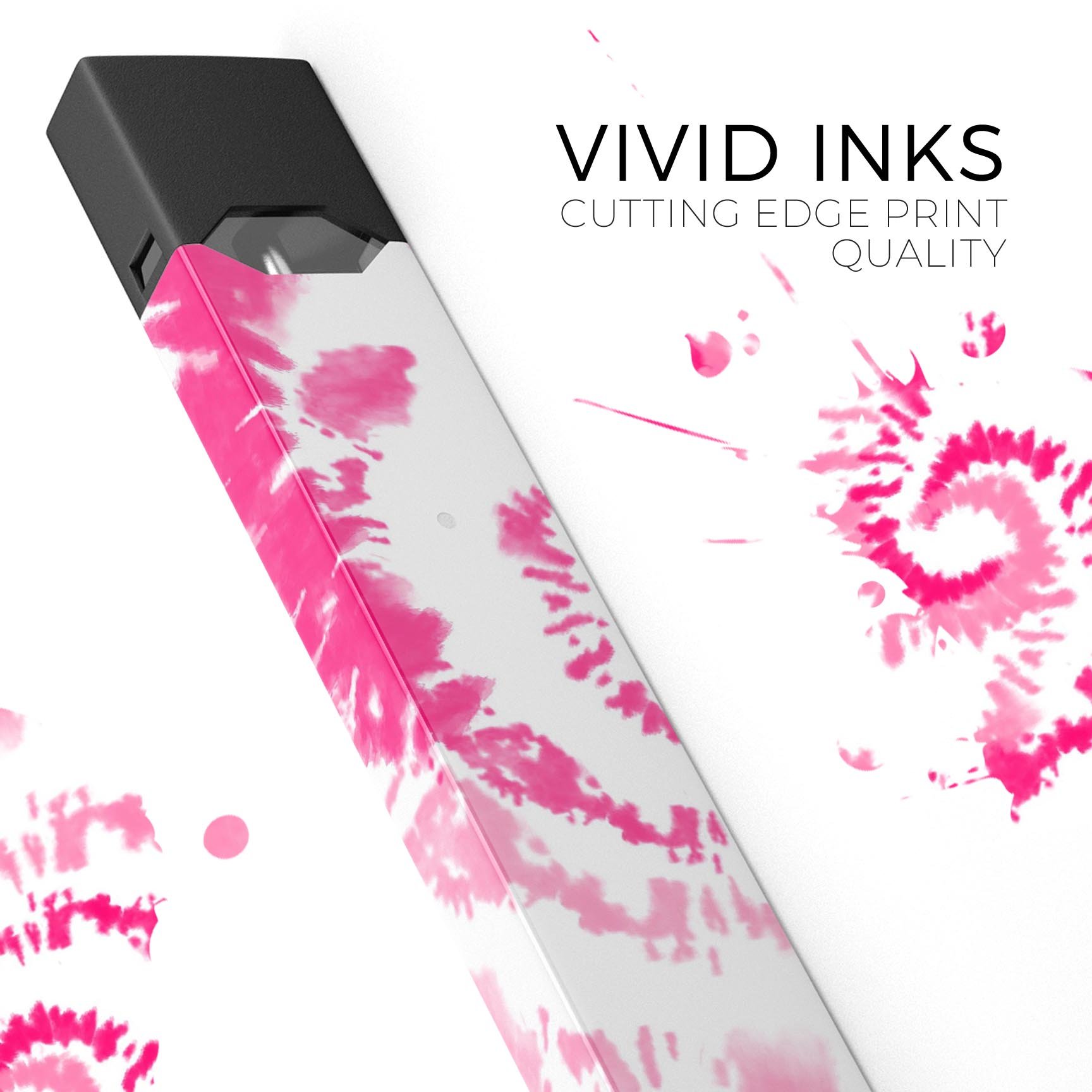 Spiral Tie Dye V6 skin wrap sticker for JUUL device, showcasing vibrant colors and precise cut.