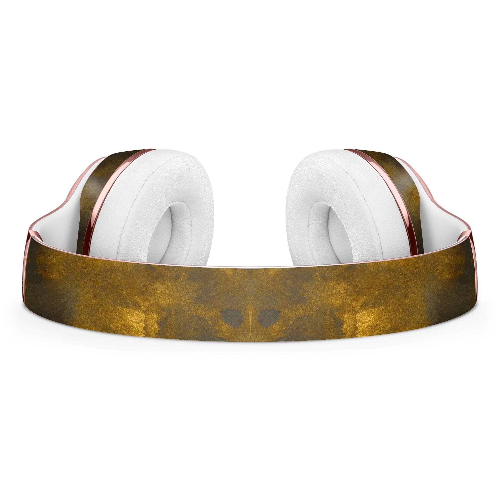 Splotched Golden Fibers V1 Full-Body Skin Kit for Beats by Dre Solo 3 Wireless Headphones, showcasing a vibrant design and premium vinyl material.