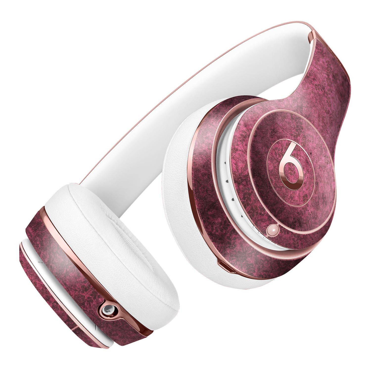 Splotched Maroon Pattern Full-Body Skin Kit for Beats by Dre Solo 3 Wireless Headphones, showcasing vibrant colors and precise fit.