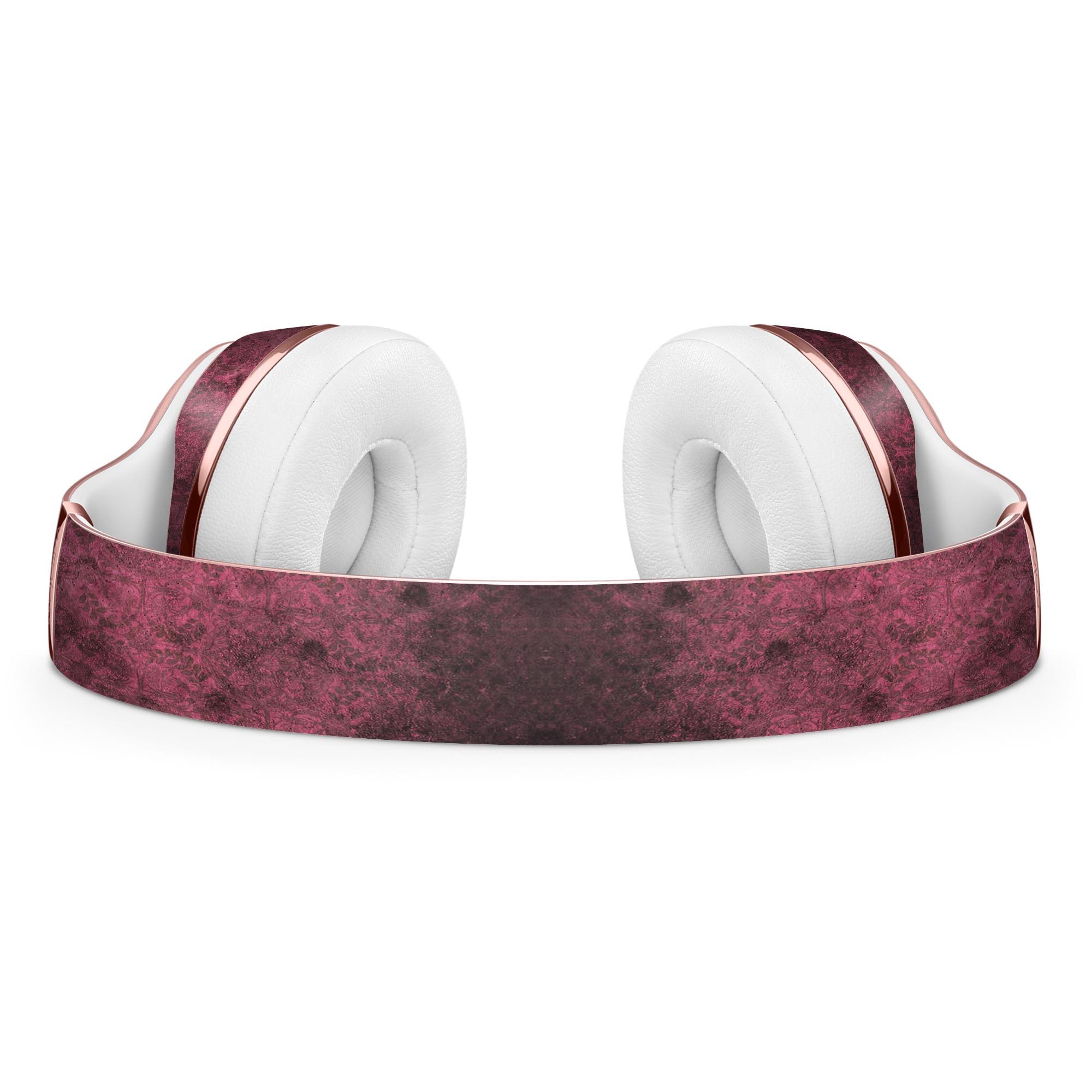 Splotched Maroon Pattern Full-Body Skin Kit for Beats by Dre Solo 3 Wireless Headphones, showcasing vibrant colors and precise fit.