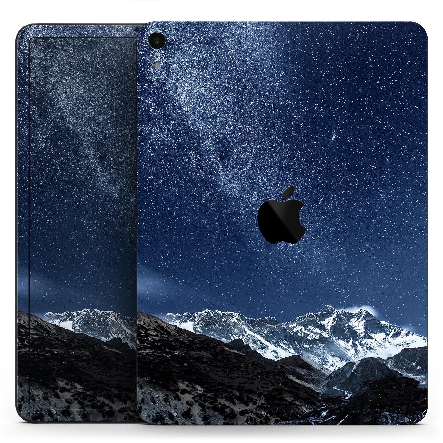 Starry Mountaintop Full Body Skin Decal for Apple iPad Pro, showcasing a beautiful mountain design with premium 3M material.