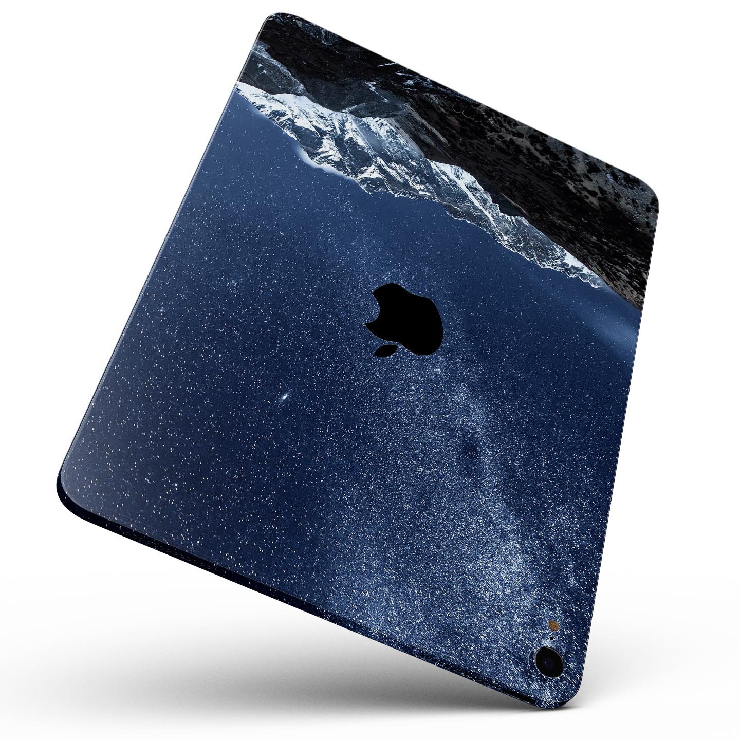 Starry Mountaintop Full Body Skin Decal for Apple iPad Pro, showcasing a beautiful mountain design with premium 3M material.