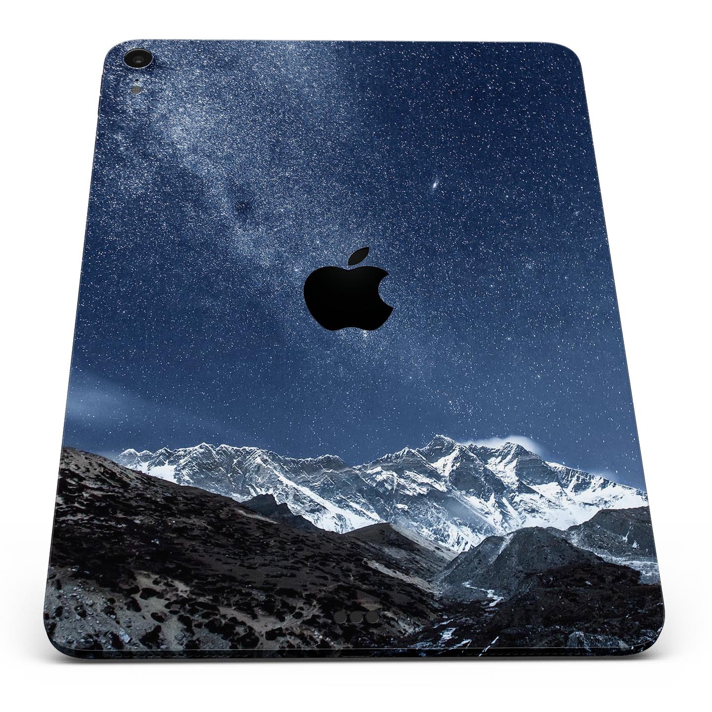 Starry Mountaintop Full Body Skin Decal for Apple iPad Pro, showcasing a beautiful mountain design with premium 3M material.