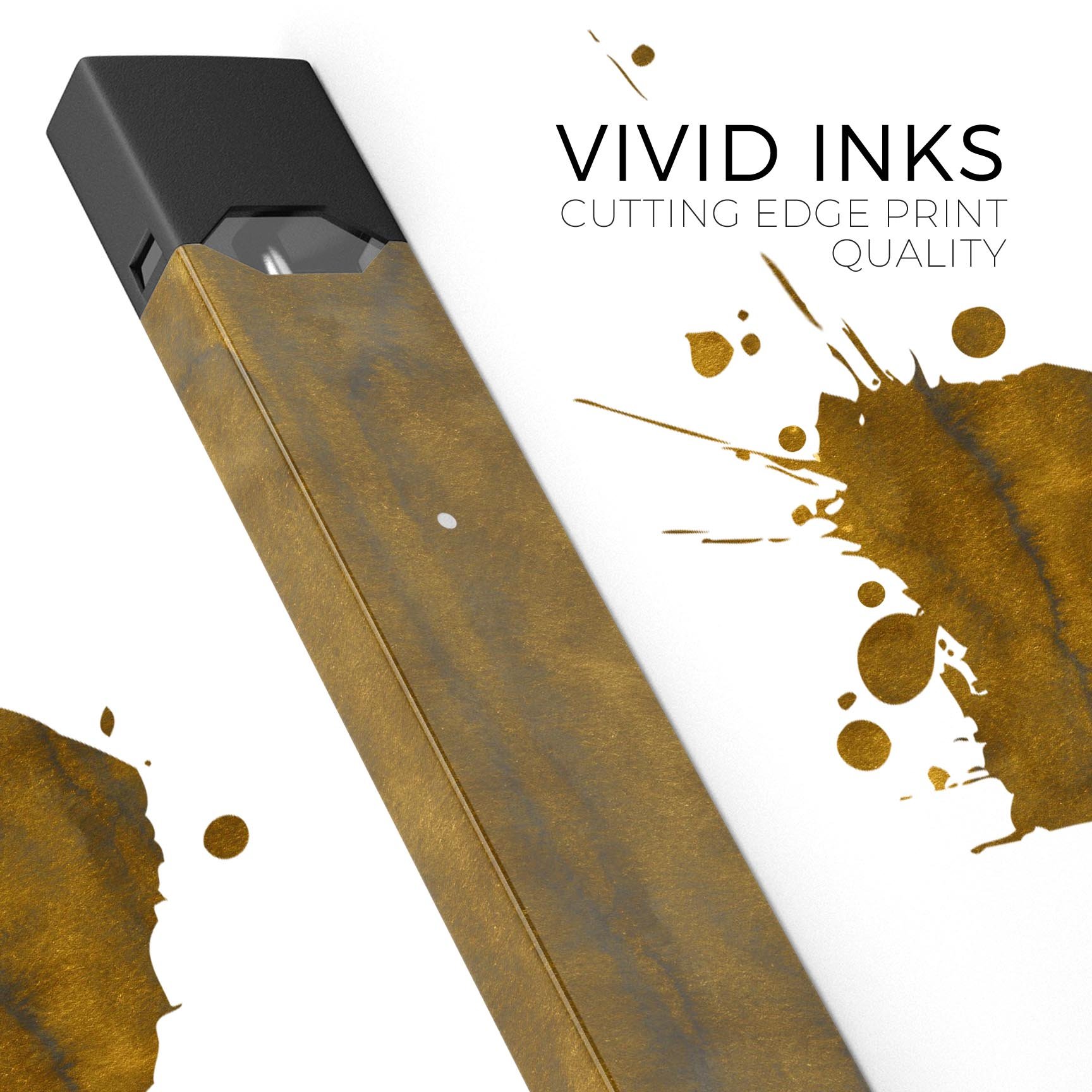 Stormy Golden Clouds premium decal skin-wrap sticker for JUUL vaping device, showcasing vibrant colors and a sleek design.