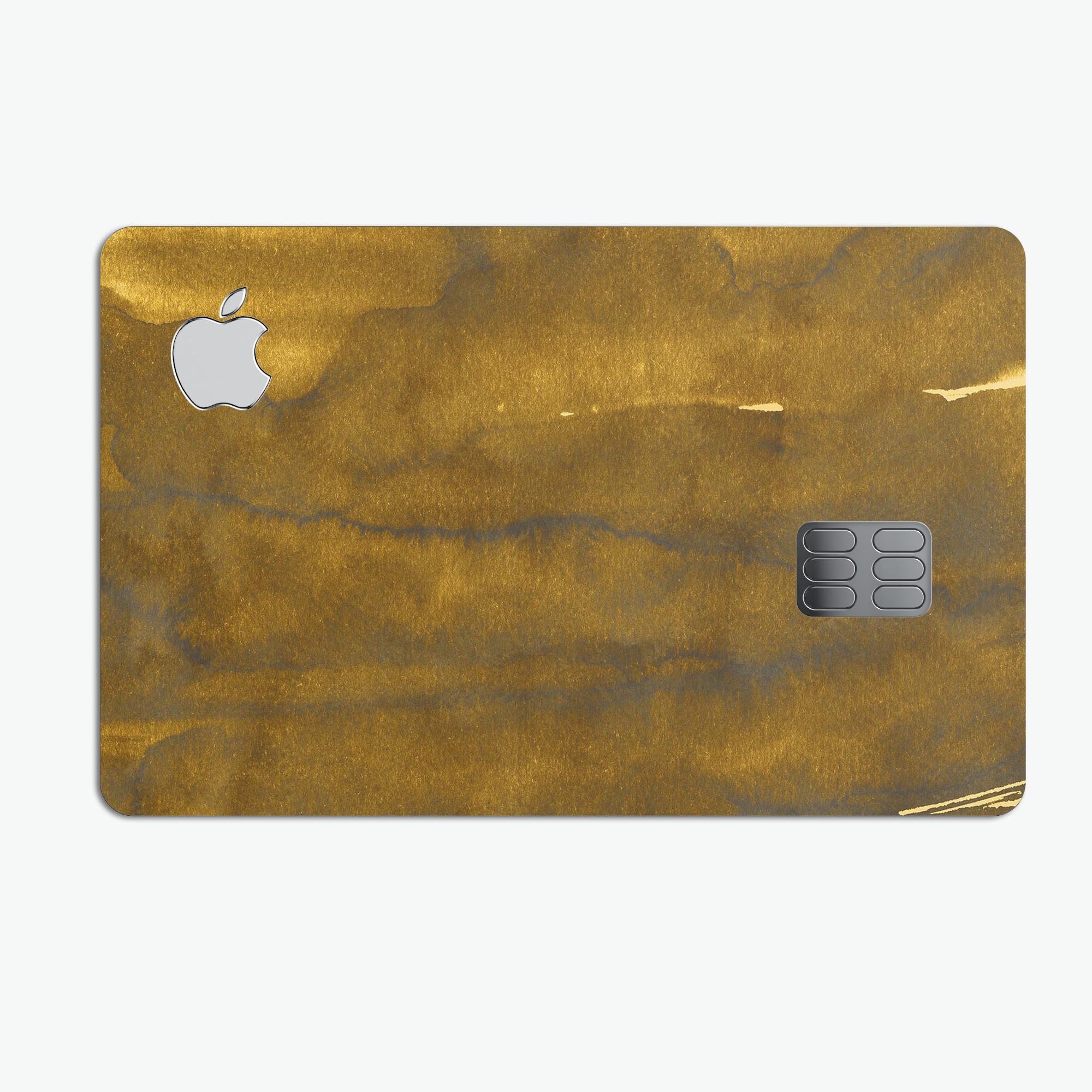 Stormy Golden Clouds decal skin for Apple Card, showcasing a vibrant design with premium vinyl finish.