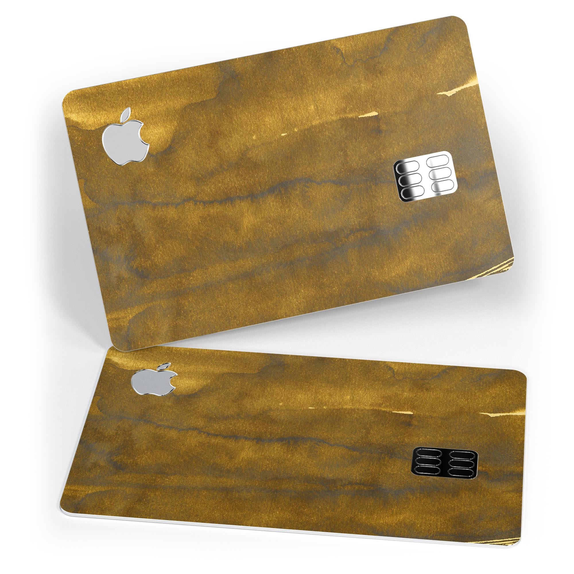 Stormy Golden Clouds decal skin for Apple Card, showcasing a vibrant design with premium vinyl finish.