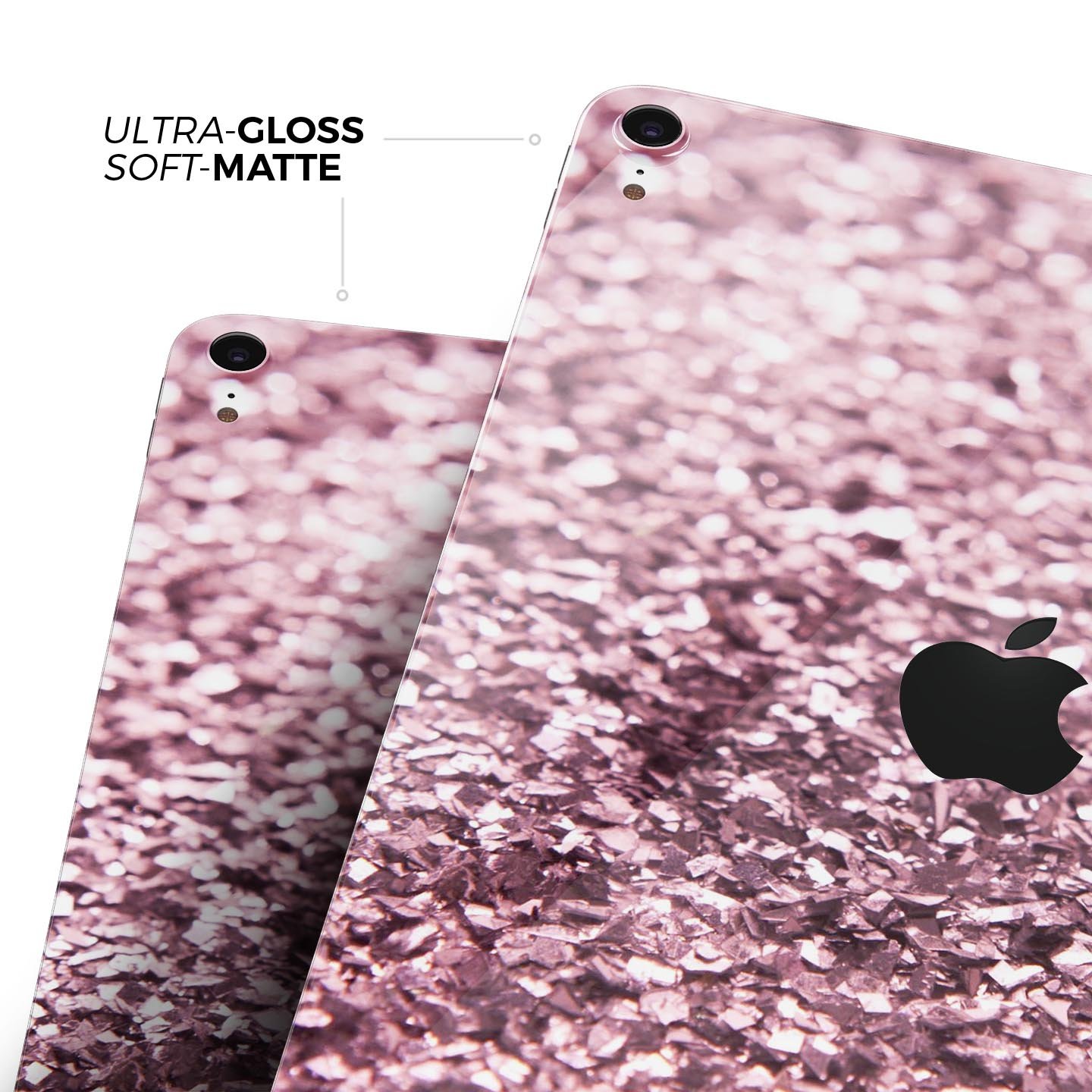 Subtle Pink Glimmer Full Body Skin Decal for Apple iPad Pro, showcasing a stylish pink design with a glossy finish.