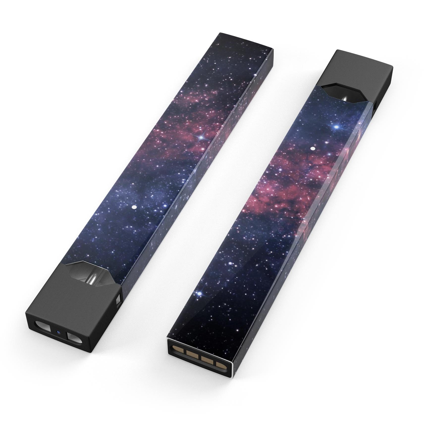 Subtle Pink Glowing Space skin-wrap sticker designed for JUUL vaping device, showcasing vibrant colors and sleek design.
