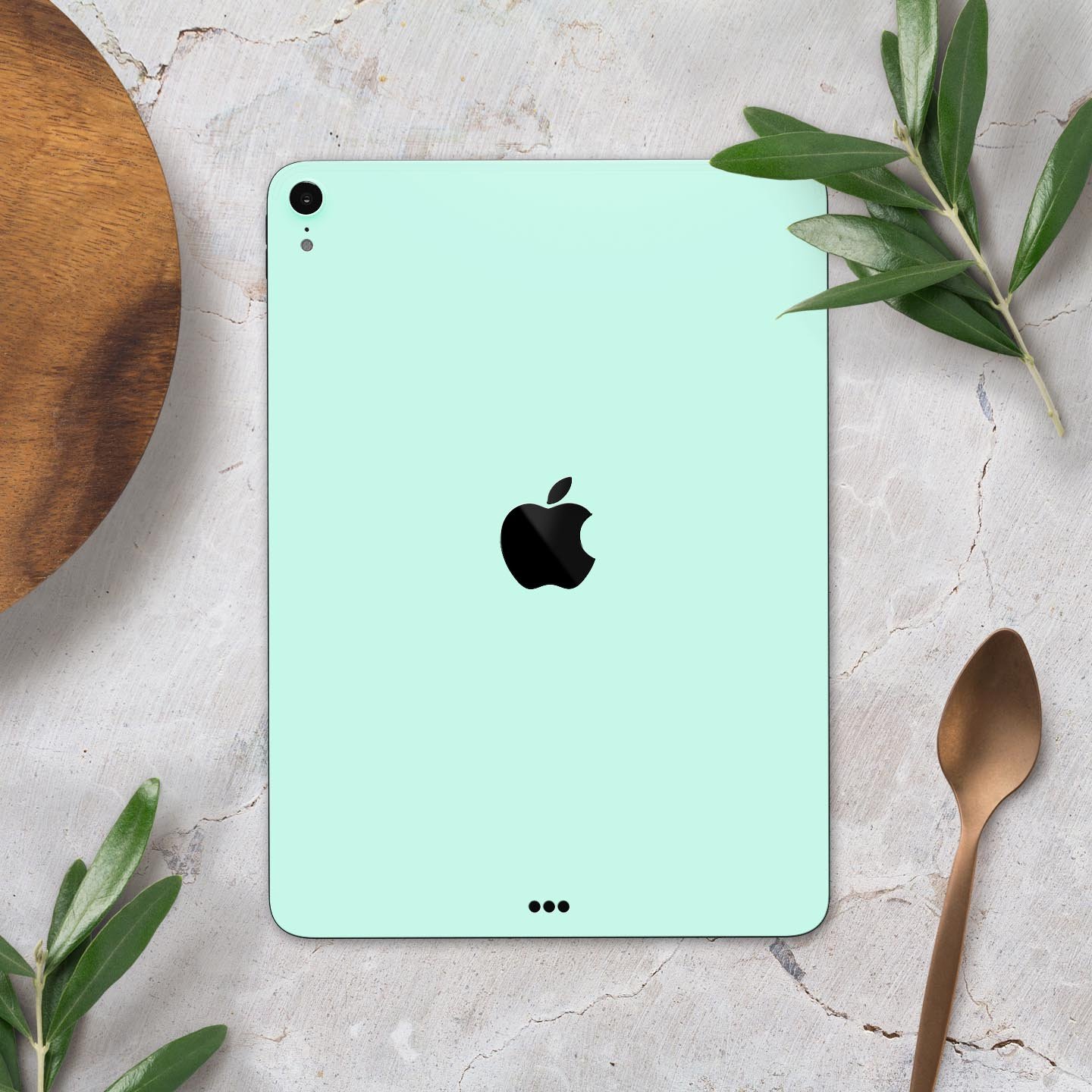 Subtle Solid Green Full Body Skin Decal for Apple iPad Pro, showcasing its sleek design and premium finish.