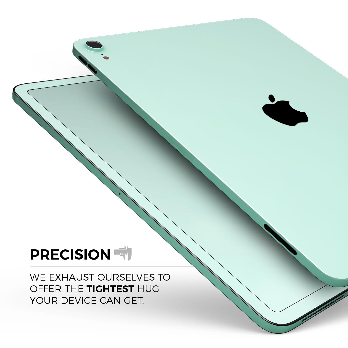 Subtle Solid Green Full Body Skin Decal for Apple iPad Pro, showcasing its sleek design and premium finish.