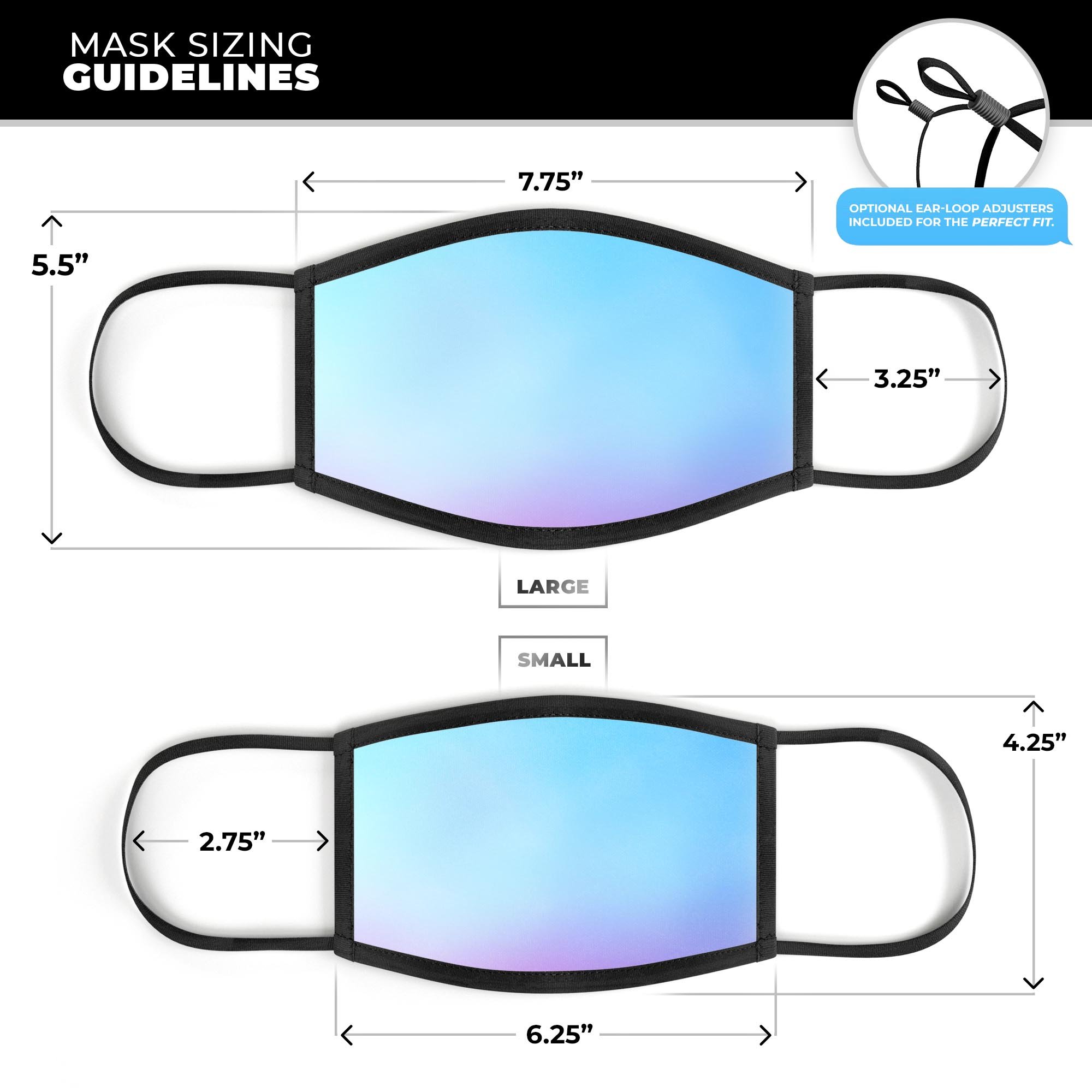 Subtle Tie-Dye Tone mouth cover made of cotton and polyester, featuring adjustable ear-loops for a perfect fit, designed for comfort and style.