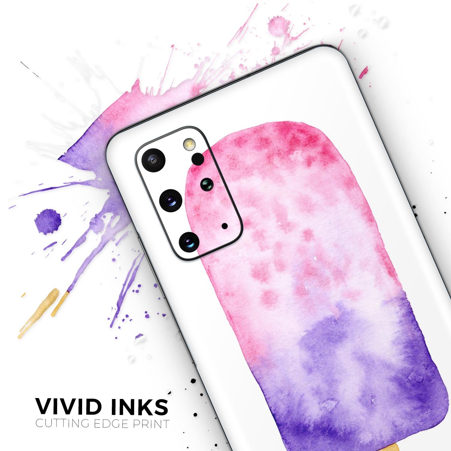 Summer Mode Ice Cream v10 Skin-Kit for Samsung Galaxy S-Series, showcasing vibrant colors and a sleek design.