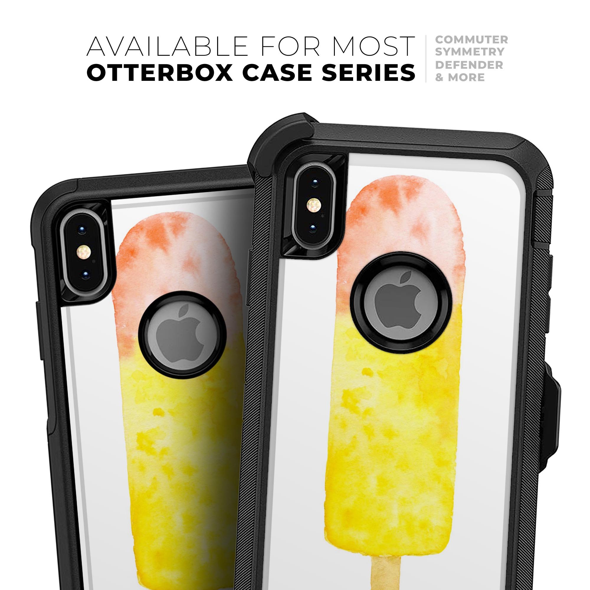 Summer Mode Ice Cream v12 Skin Kit for iPhone OtterBox Cases featuring a vibrant ice cream design for stylish protection.