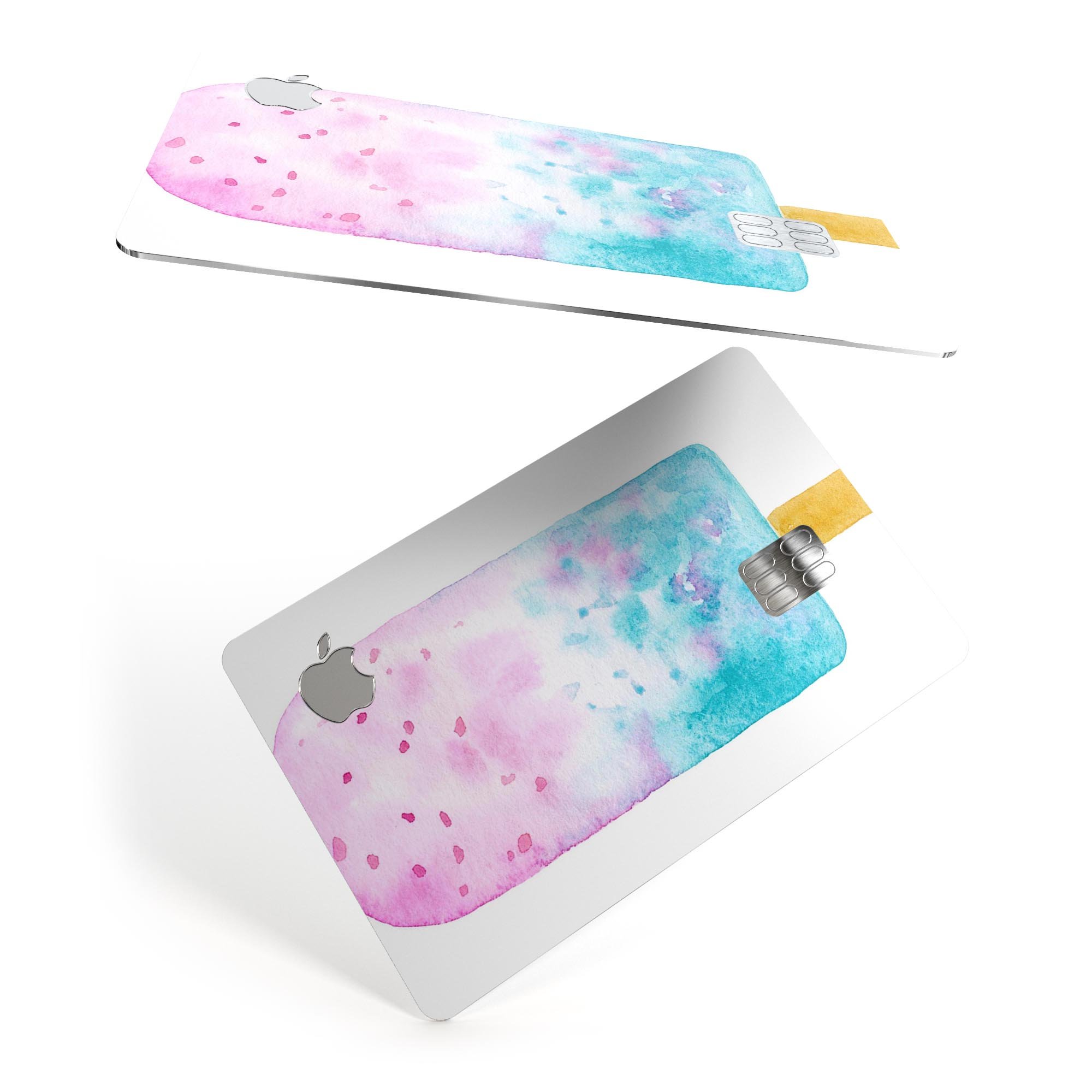 Summer Mode Ice Cream v7 decal skin-kit for Apple Card, showcasing premium vinyl design and protective features.