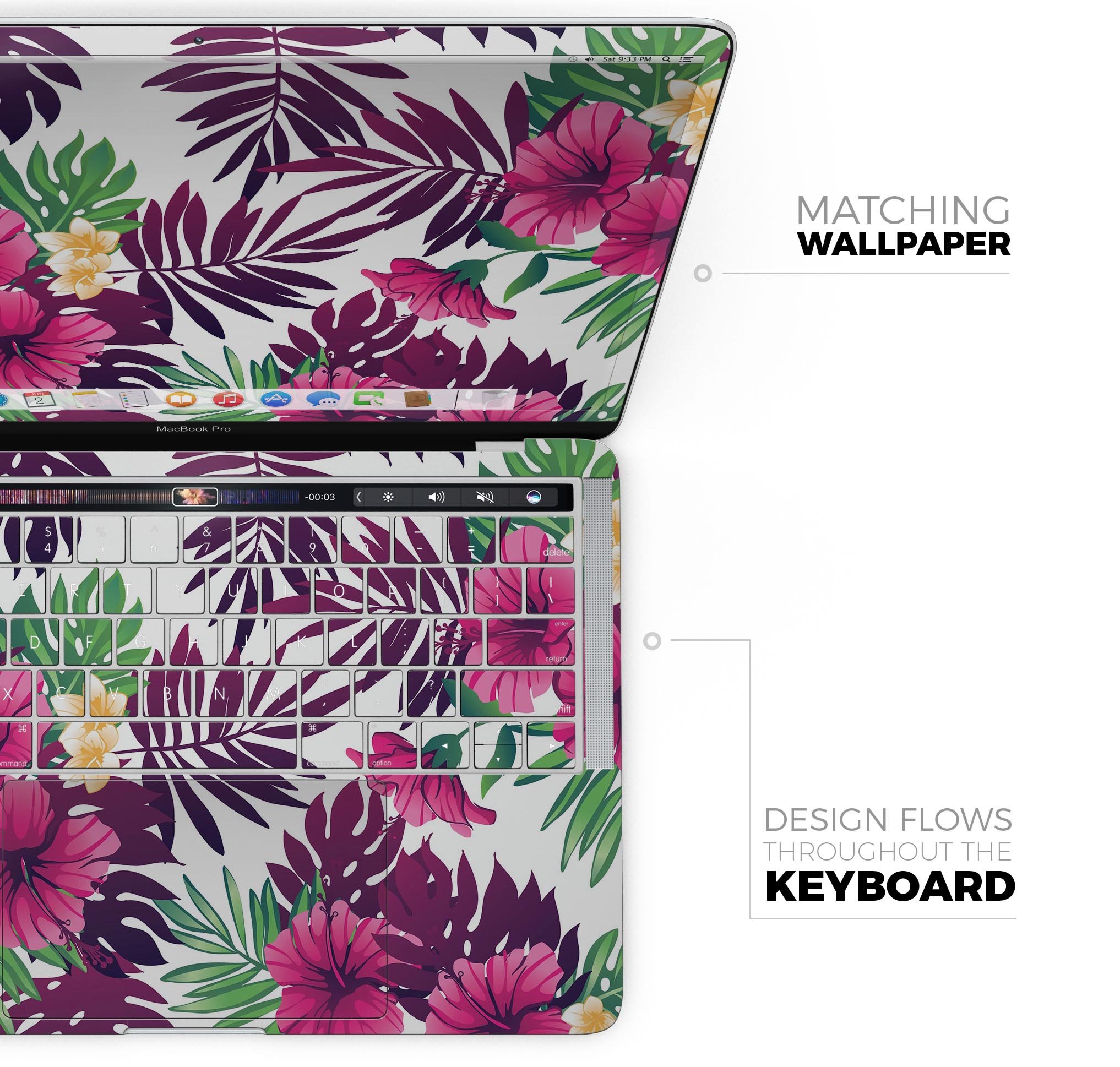 Summer Pineapple Skin Decal Wrap Kit for MacBook, featuring a vibrant tropical design and a smooth finish.