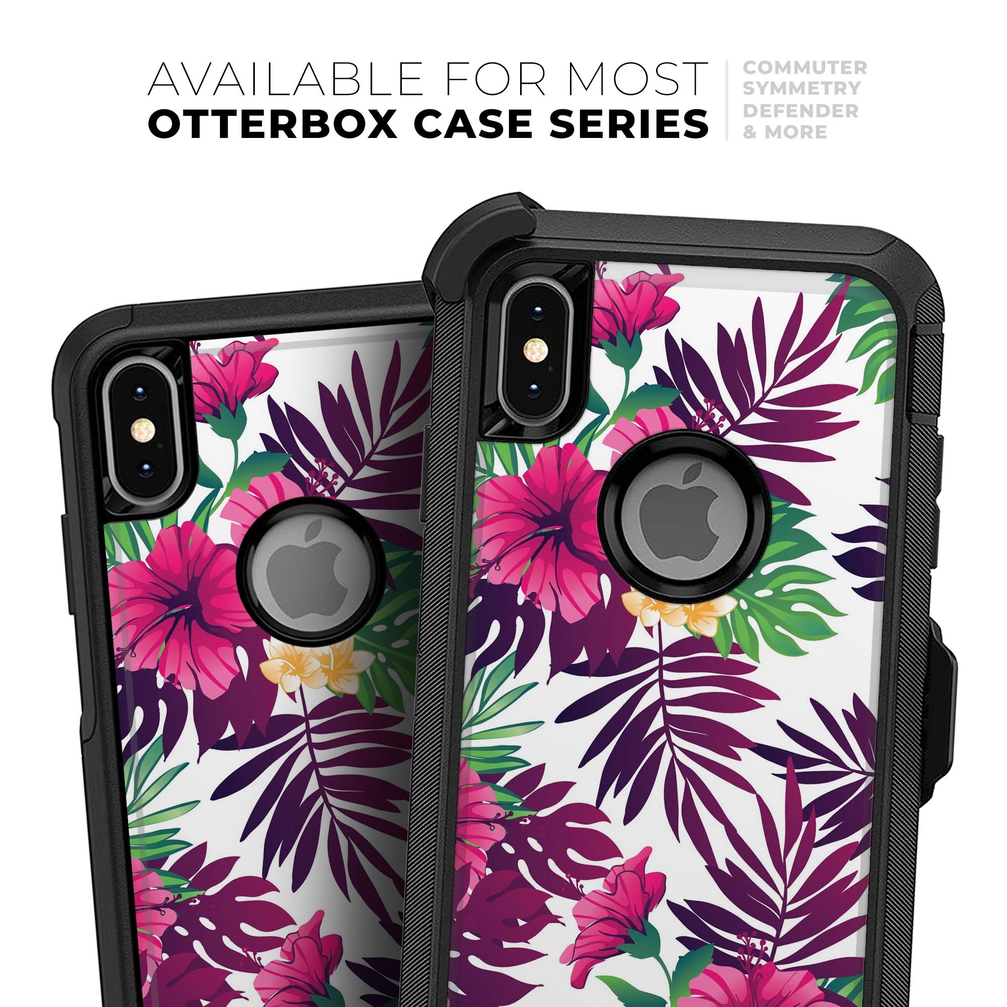 Summer Pineapple Seamless v2 Skin Kit for iPhone OtterBox Cases featuring vibrant pineapple design and premium 3M materials.