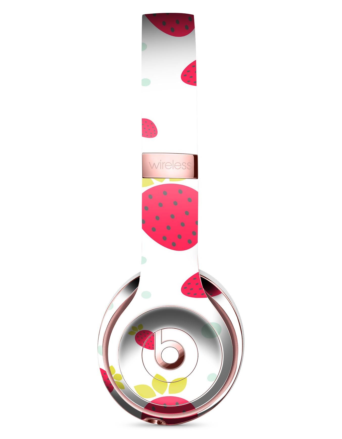 Summer Strawberries v1 Full-Body Skin Kit for Beats by Dre Solo 3, featuring vibrant strawberry design on premium vinyl.