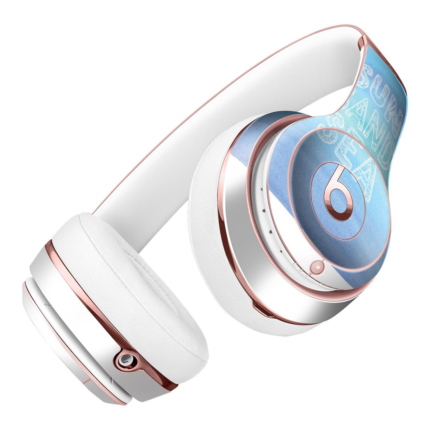 Sun Sand Sea Full-Body Skin Kit for Beats by Dre Solo 3 Wireless, showcasing vibrant design and premium vinyl material.