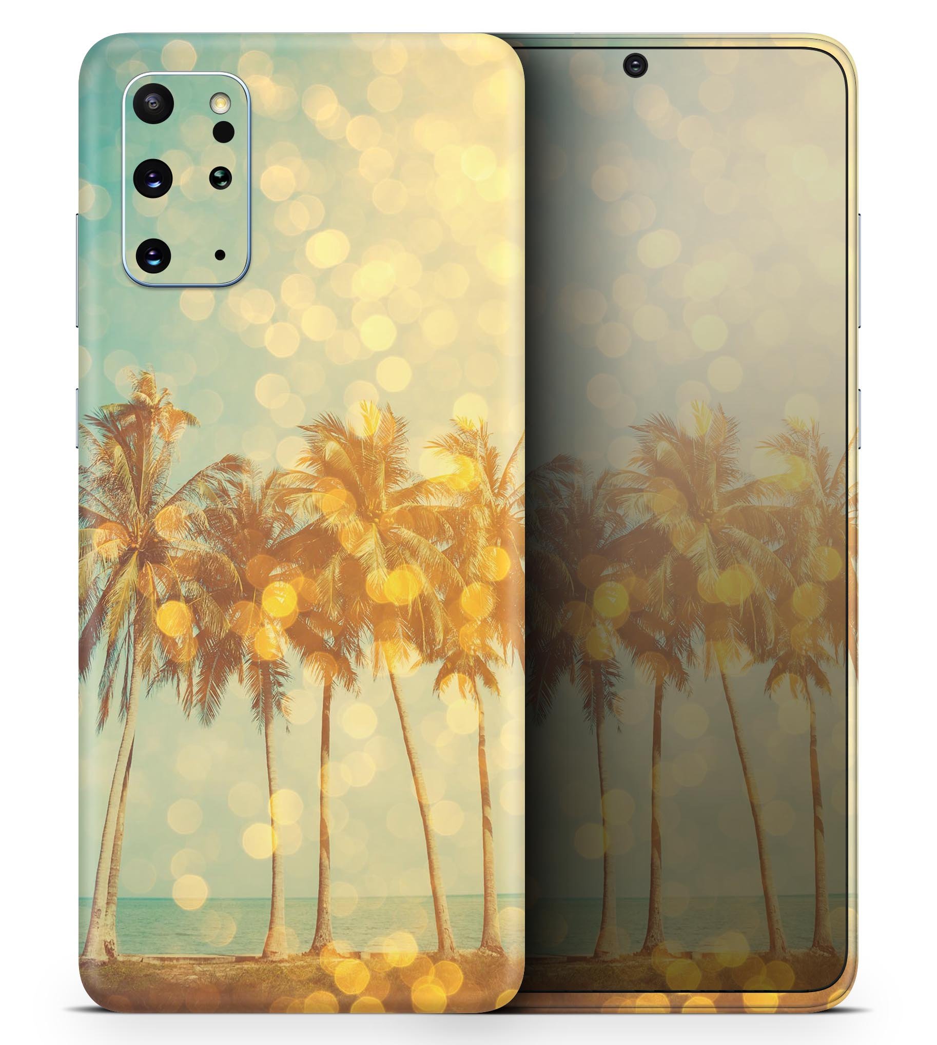 Sun-Kissed Day V2 Skin-Kit for Samsung Galaxy S20, showcasing vibrant design and premium vinyl material.