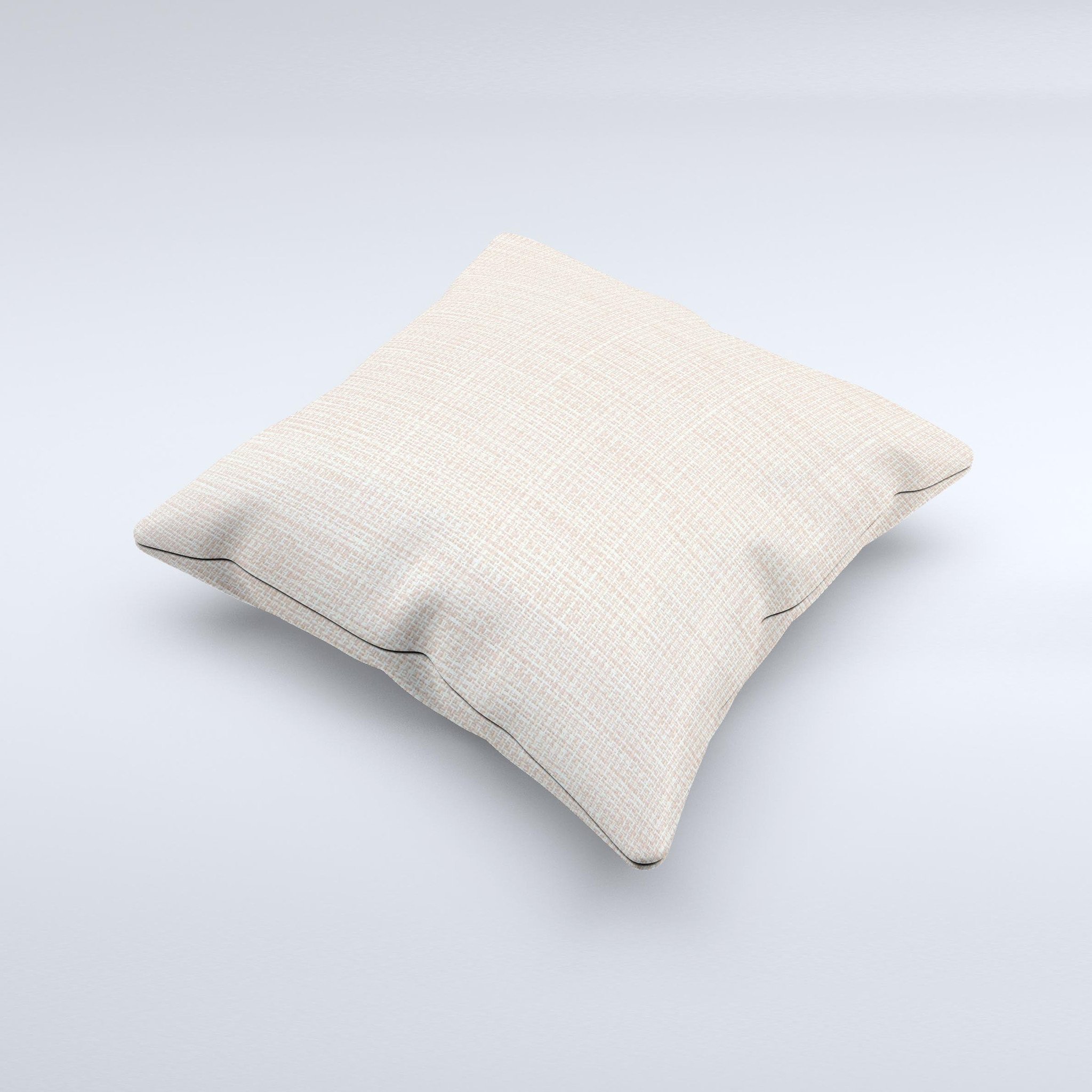 Tan woven fabric pattern decorative throw pillow, handcrafted with high thread count and unique design, perfect for home decor.