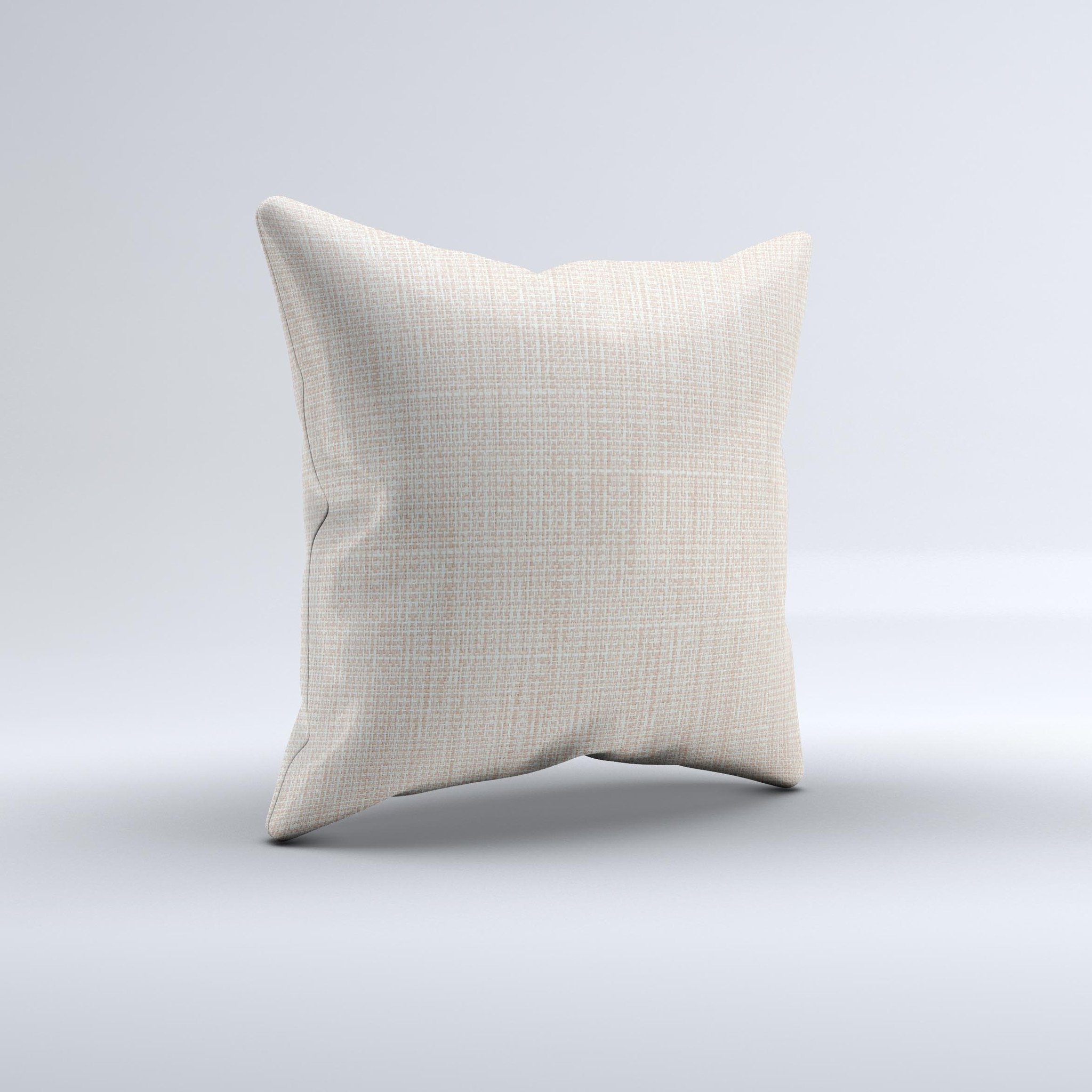 Tan woven fabric pattern decorative throw pillow, handcrafted with high thread count and unique design, perfect for home decor.